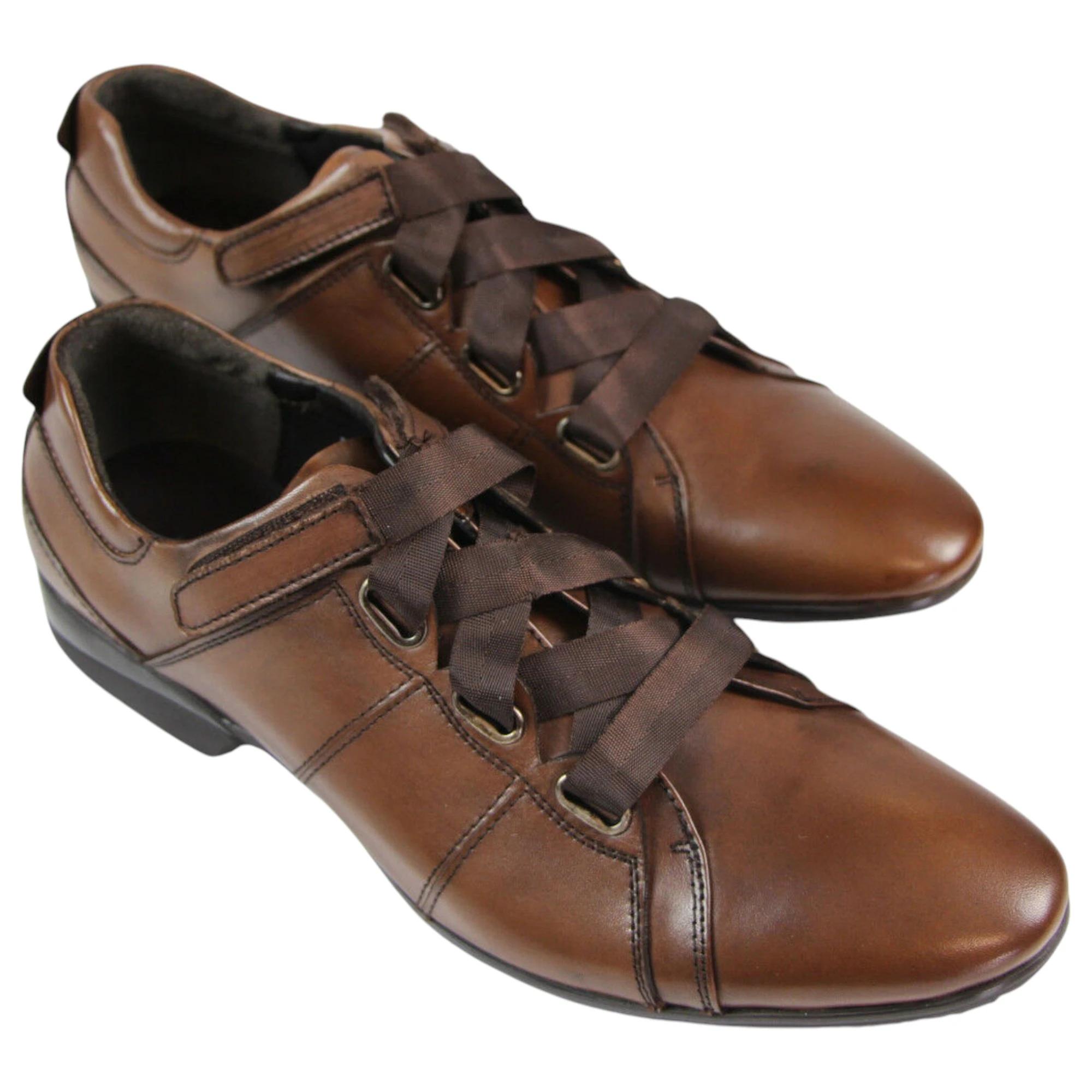 3 Zasel Mens Salah Coffee Casual Dress Work Leather Formal Everyday Shoes BROWN, 3 of 4