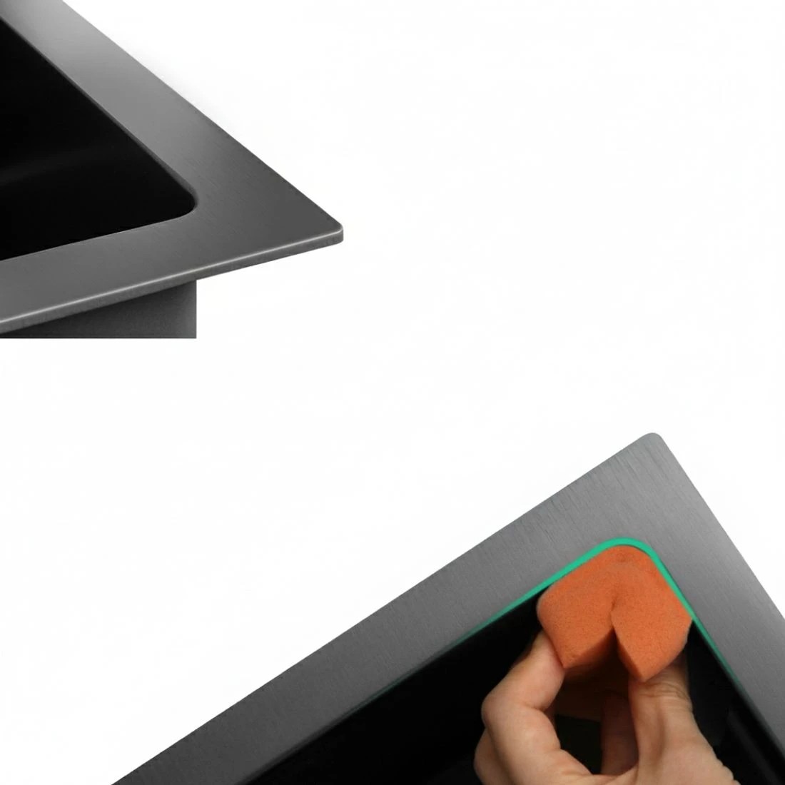 4 Cefito Kitchen Sink 100X45CM Stainless Steel Basin Double Bowl - Black, 4 of 6