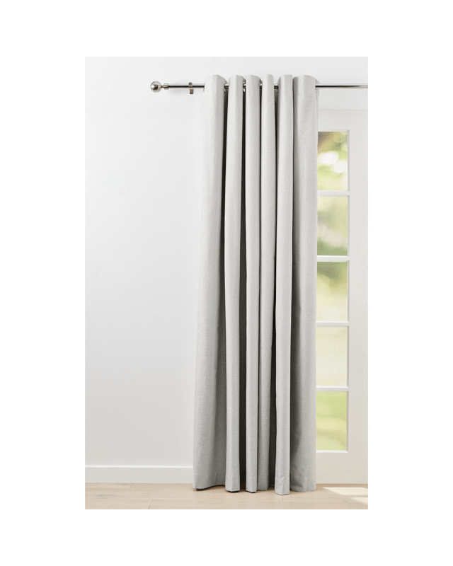 Monaco Double Width Eyelet Block Out Curtain - Taupe - 240cm x 2