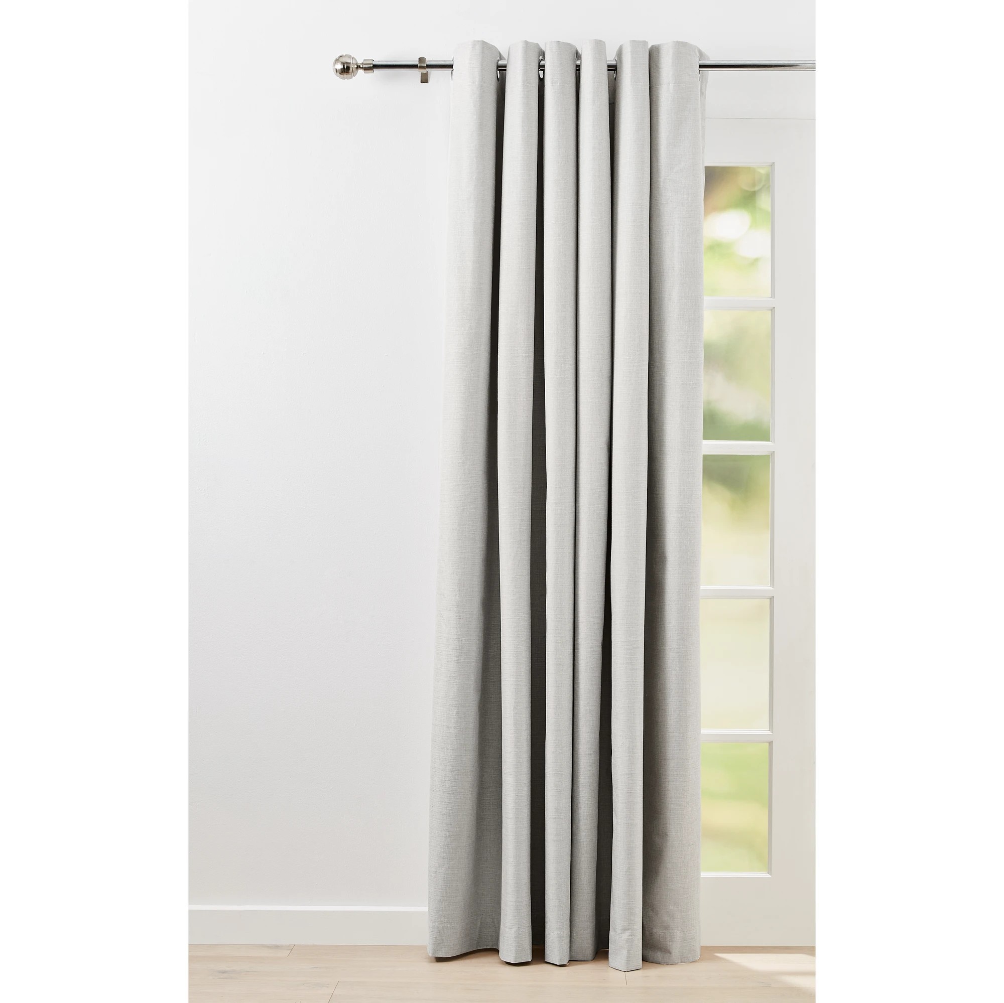 1 Monaco Double Width Eyelet Block Out Curtain - Taupe, 1 of 5