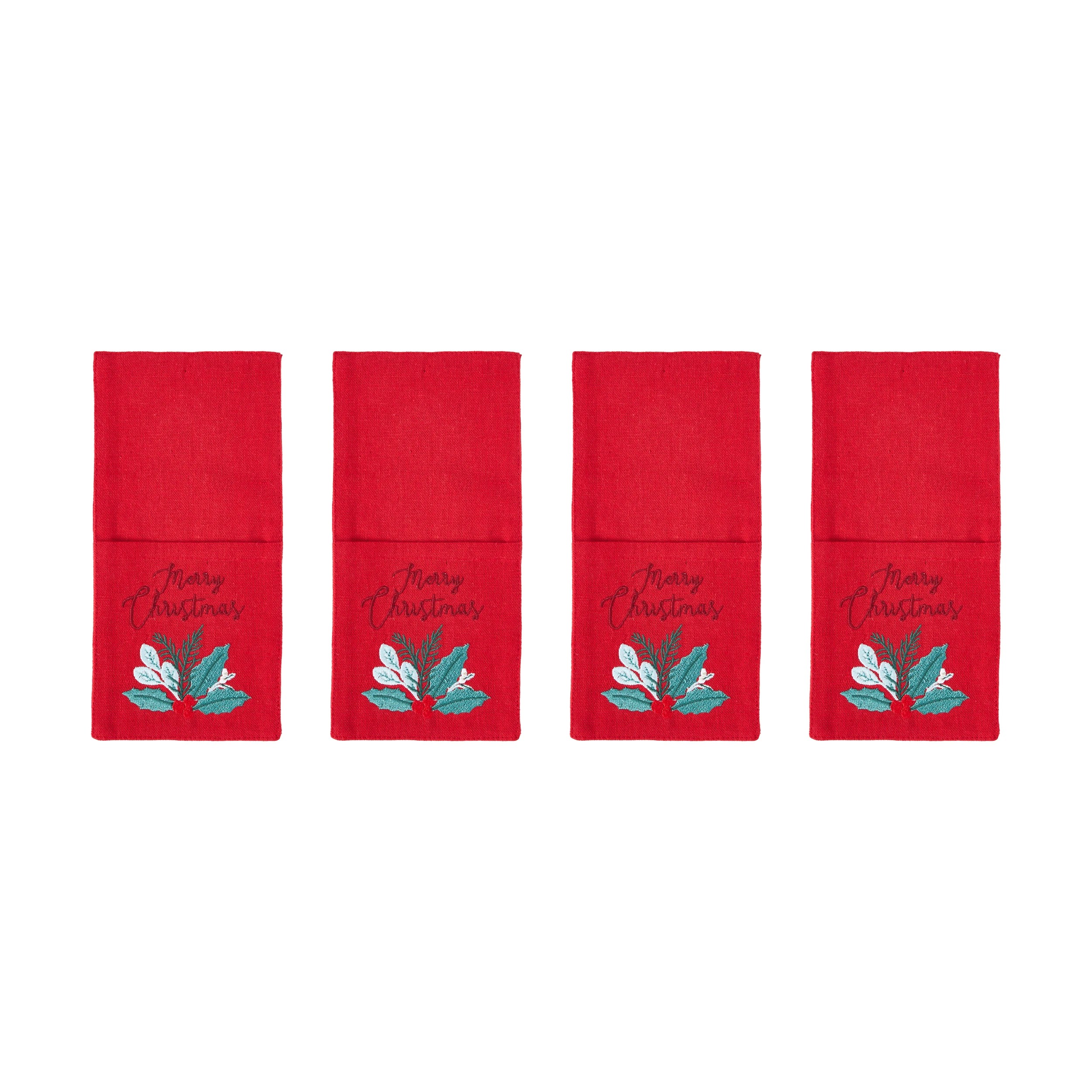 4 4 Pack Red Cutlery Holders, 4 of 6
