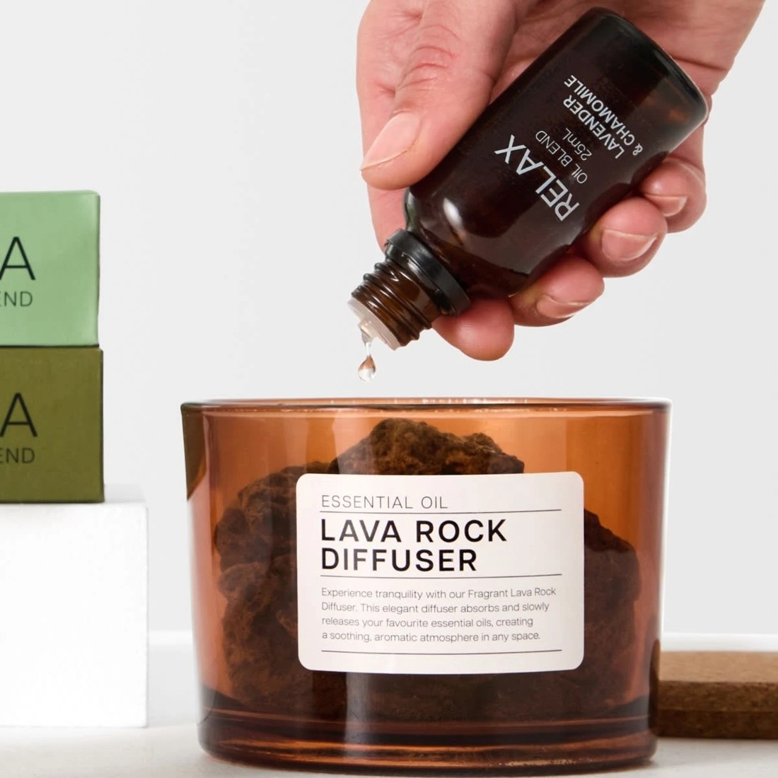 7 Aroma Lemongrass and Ginger Essential Oil Lava Rock Diffuser 10ml, 7 of 7