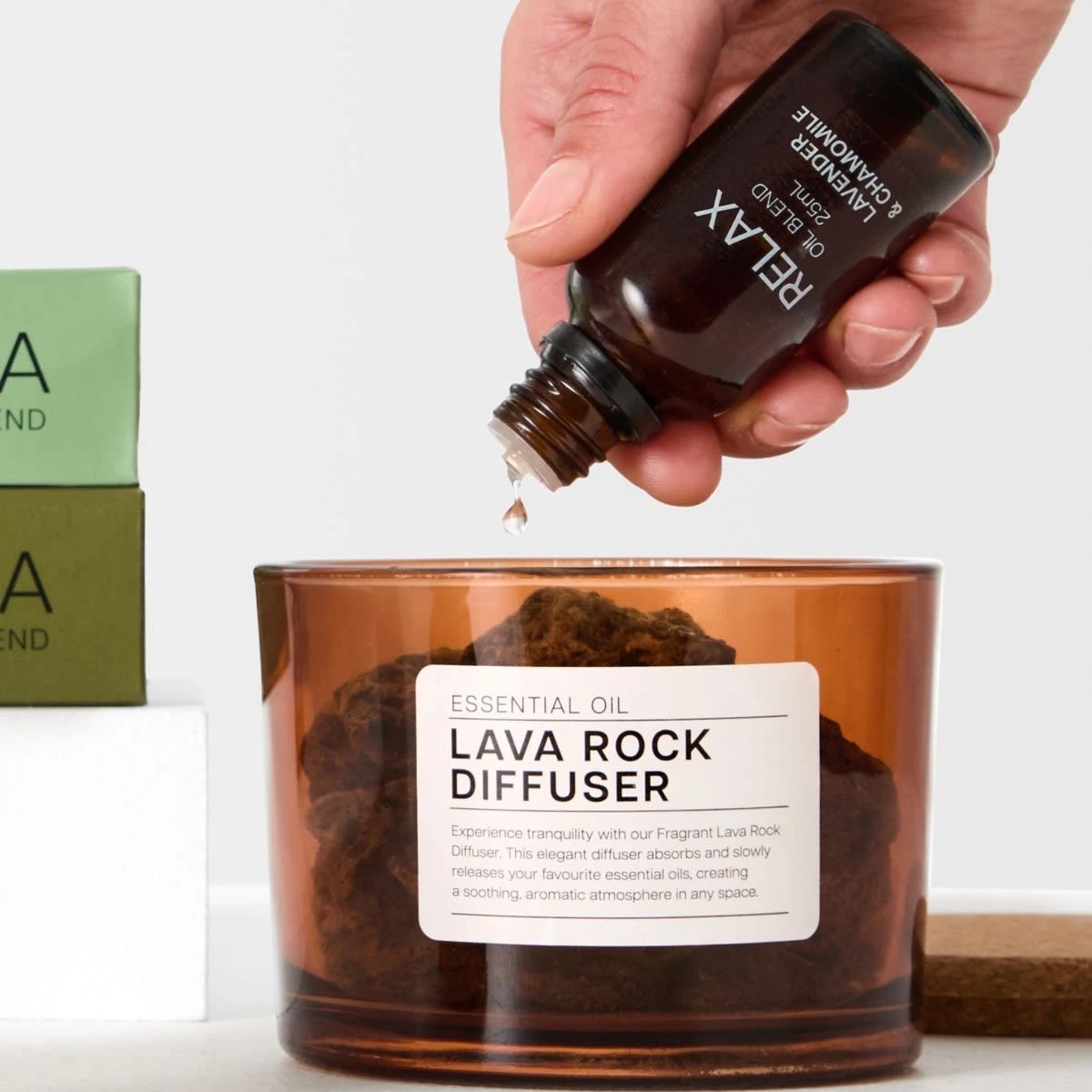 7 Aroma Lemongrass and Ginger Essential Oil Lava Rock Diffuser 10ml, 7 of 7