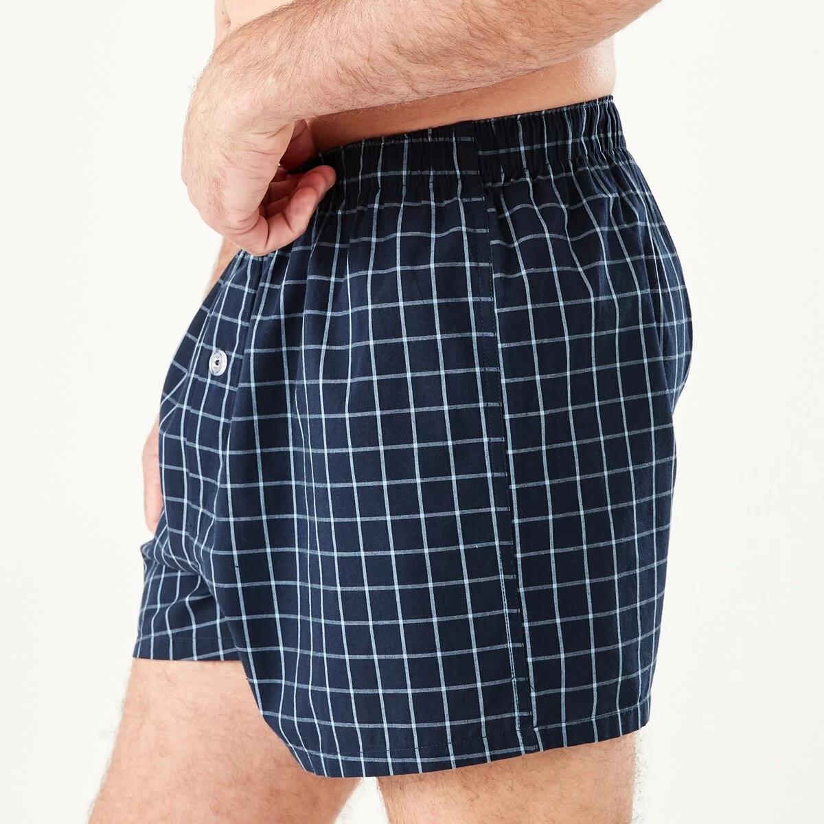 5 3 Pack Alpha Classic Woven Boxers MICRO CHECKS, 5 of 8