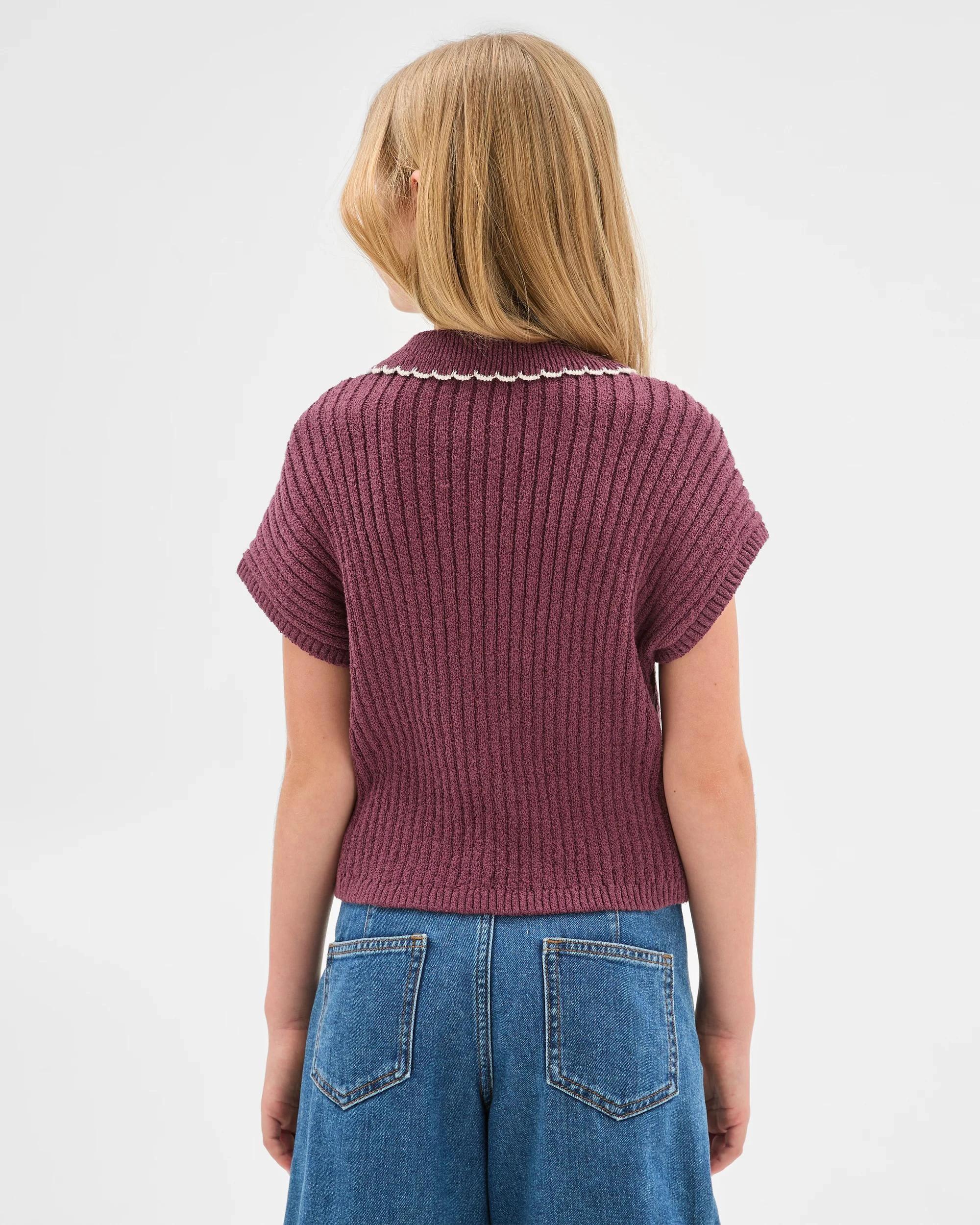 4 Target Australian Cotton Blend Knit T-Shirt EGGPLANT, 4 of 6