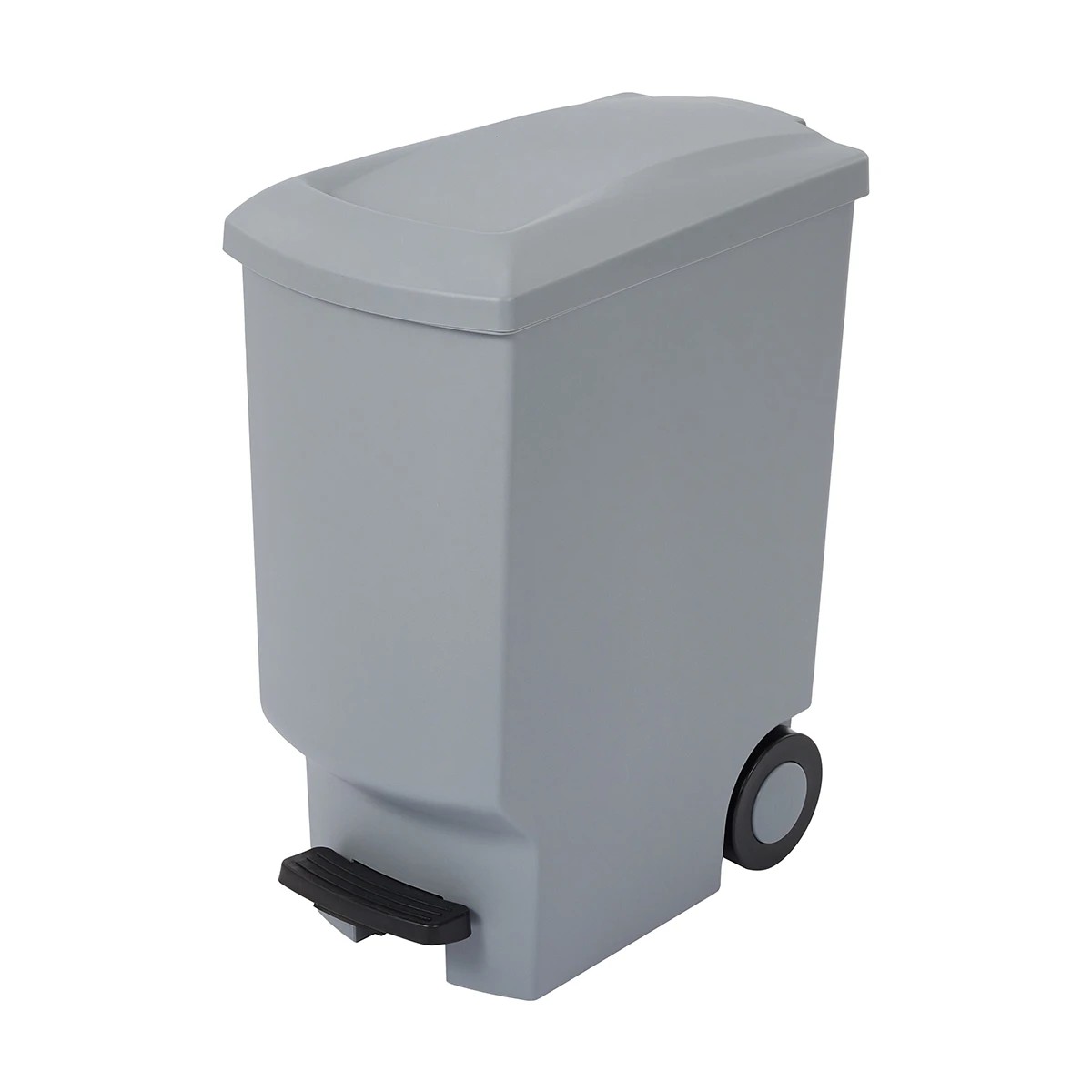 1 30L Pedal Bin with Wheels - Grey, 1 of 7