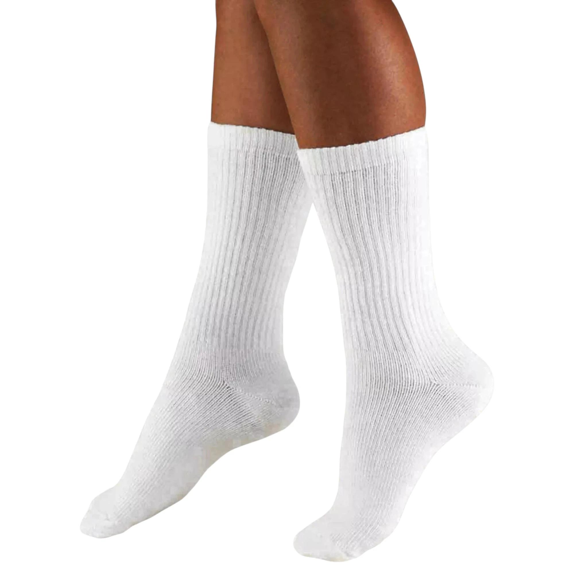 2 Rio 5 Pairs Mens Active Crew Business Work Comfortable Socks WHITE, 2 of 3