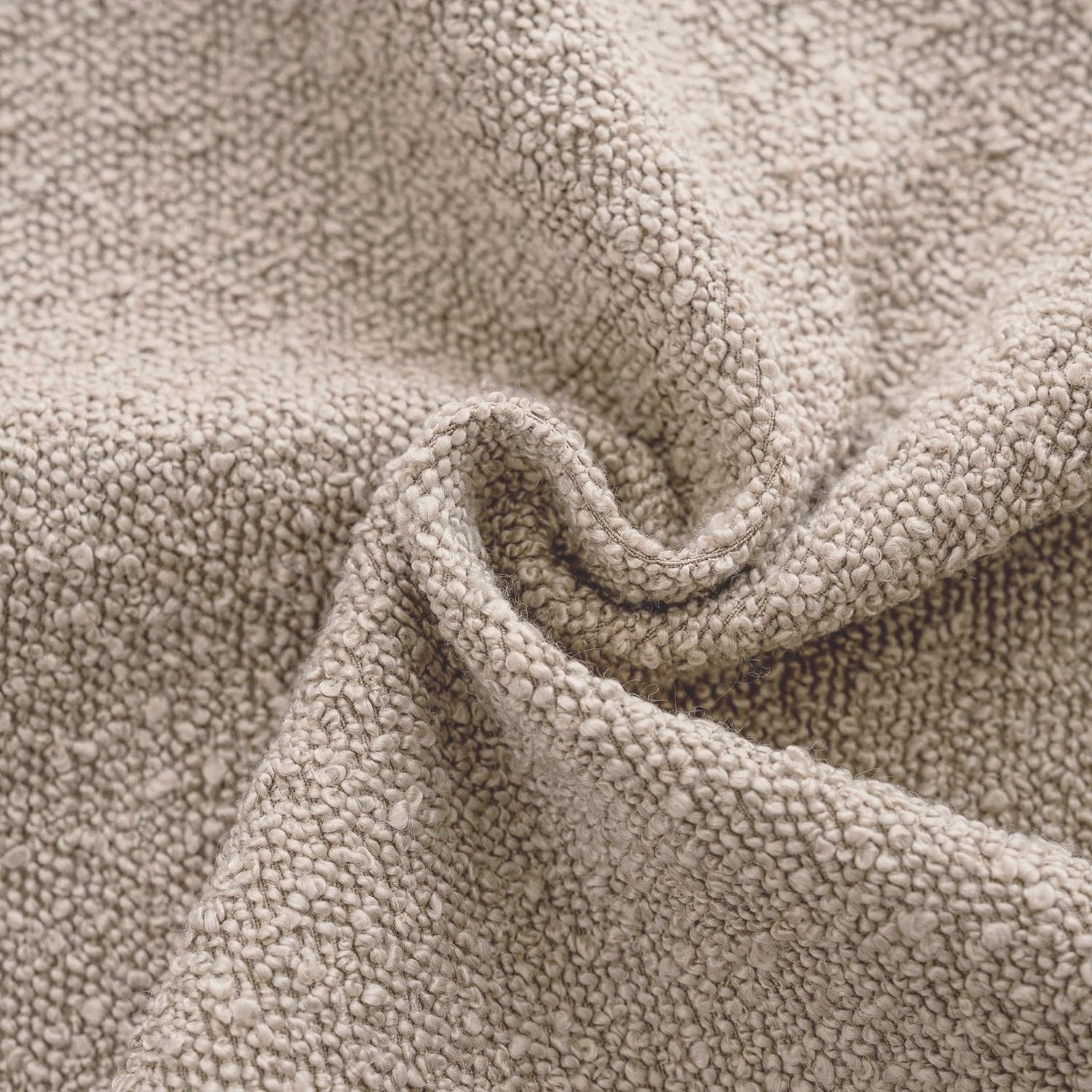 2 Gioia Casa 2-Pack Bouclé Cushion Covers 45x45cm - Oatmeal, 2 of 2