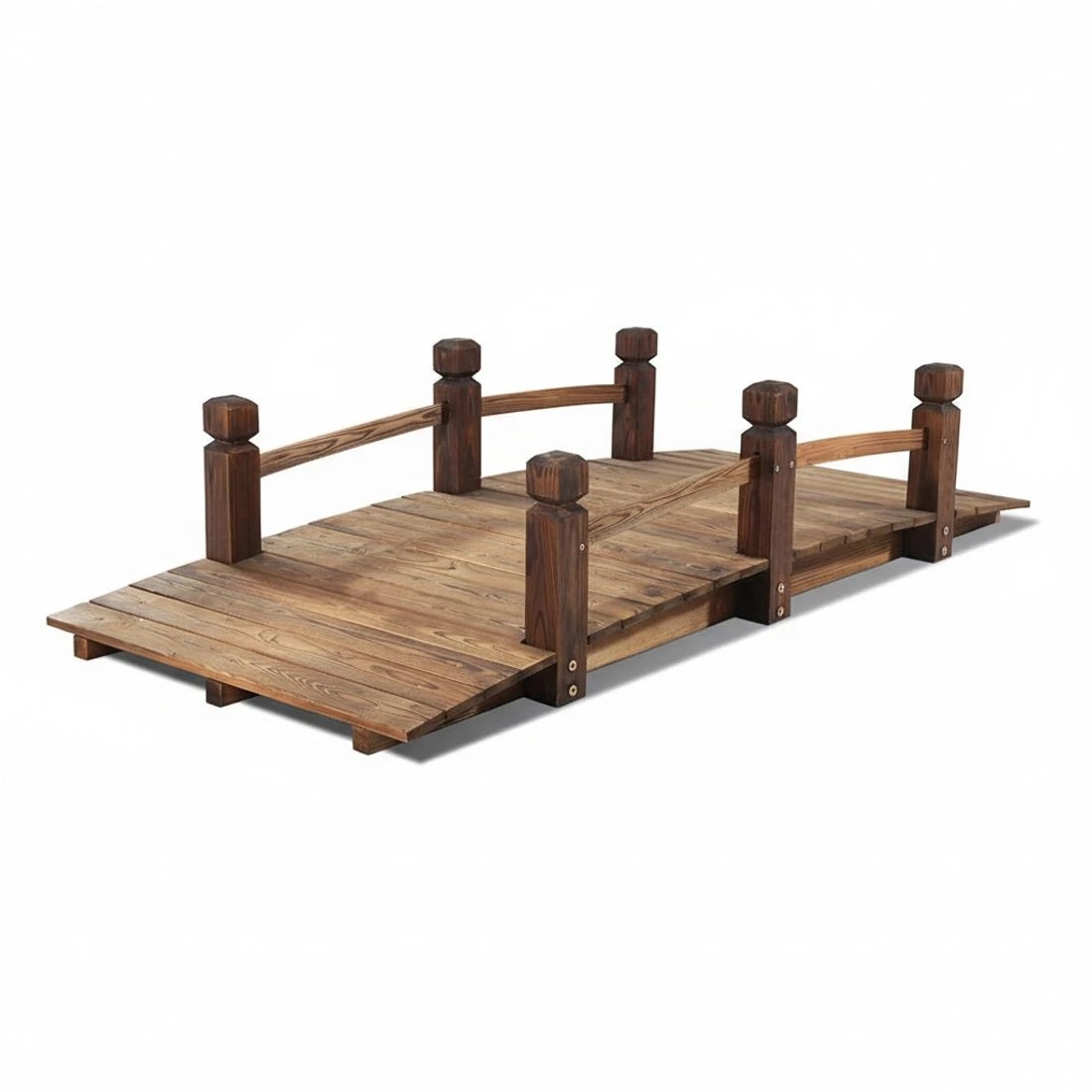 4 Gardeon Garden Decor Outdoor Ornament Wooden Bridge - Brown, 4 of 9