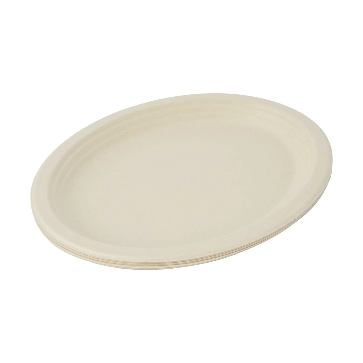 2 6 Pack Sugarcane Pulp Large Oval Plates, 2 of 5