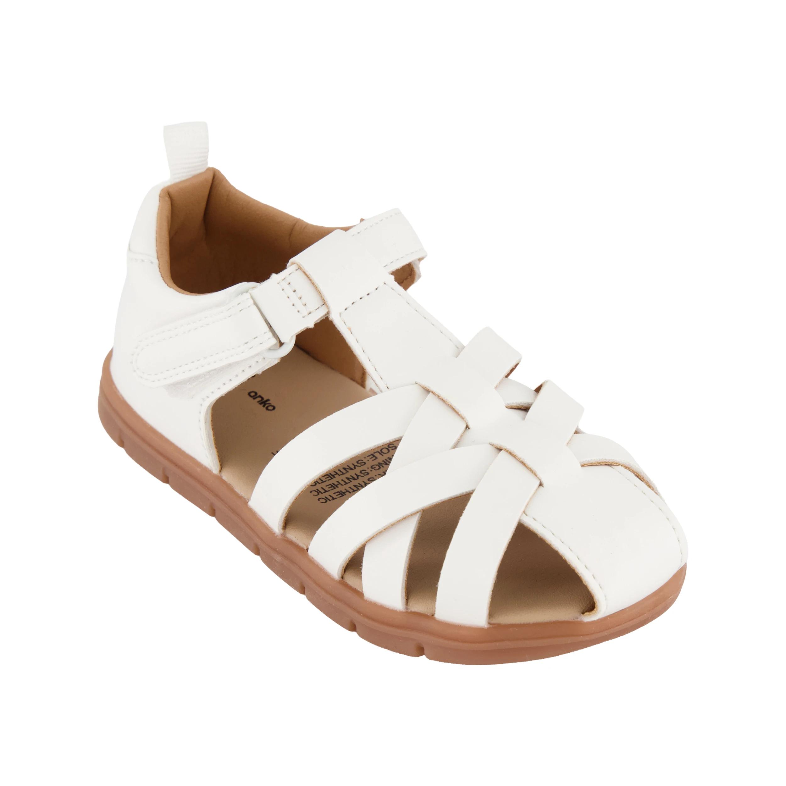 1 Junior Closed Toe Sandals WHITE, 1 of 4