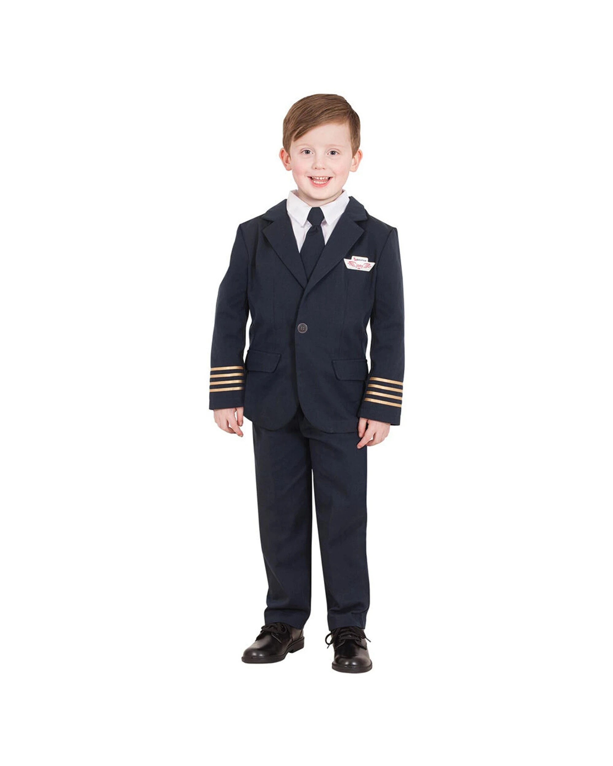 1 Rubies Qantas Captains Uniform Kids Dress Up Costume - Black, 1 of 4