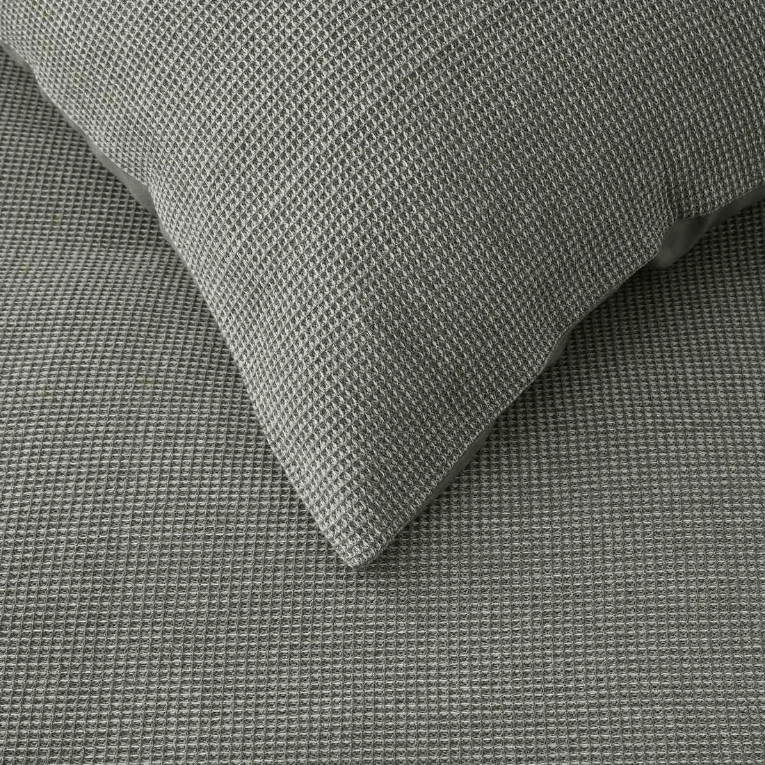 4 Waffle Micro Cotton Quilt Cover Set - Super King Bed, Forest, 4 of 6