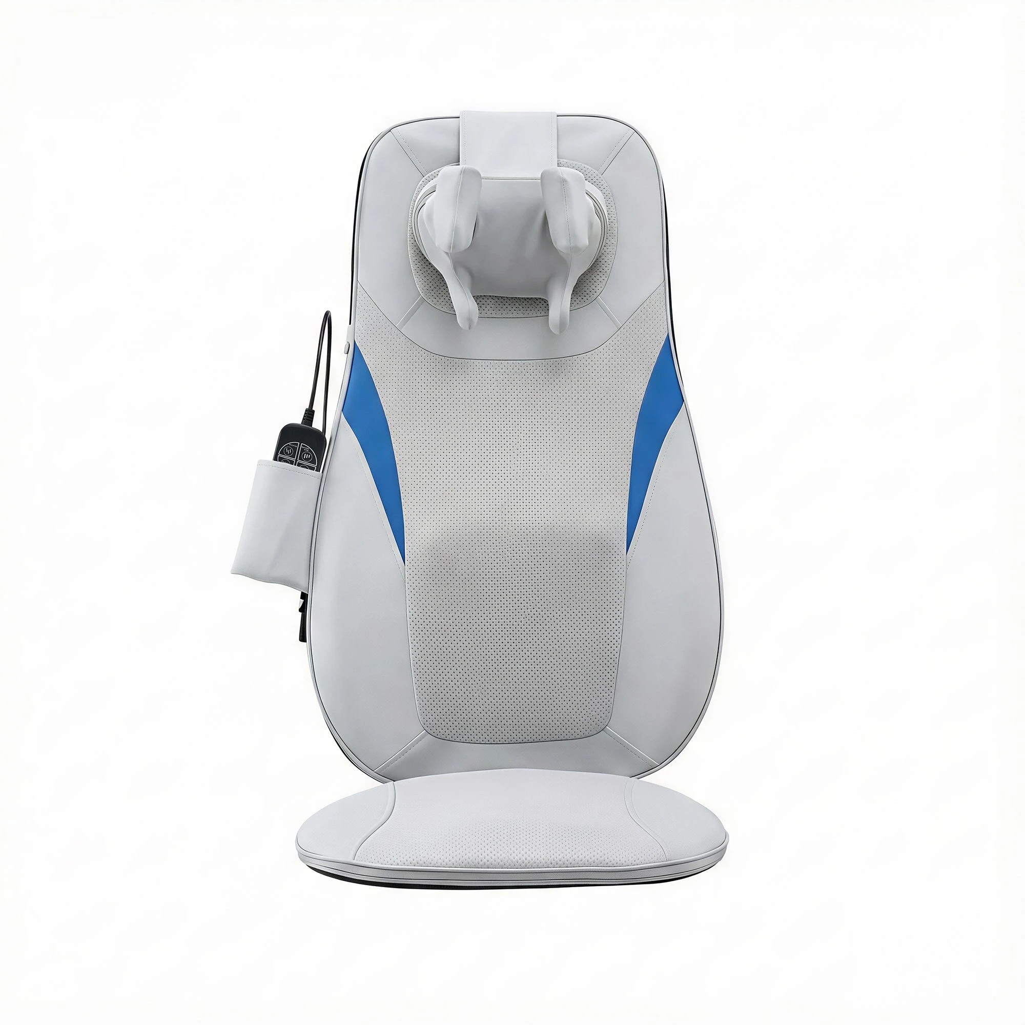 3 Livemor Full Back Massage Cushion 3D Kneading Heating Massage Seats - Grey, 3 of 4