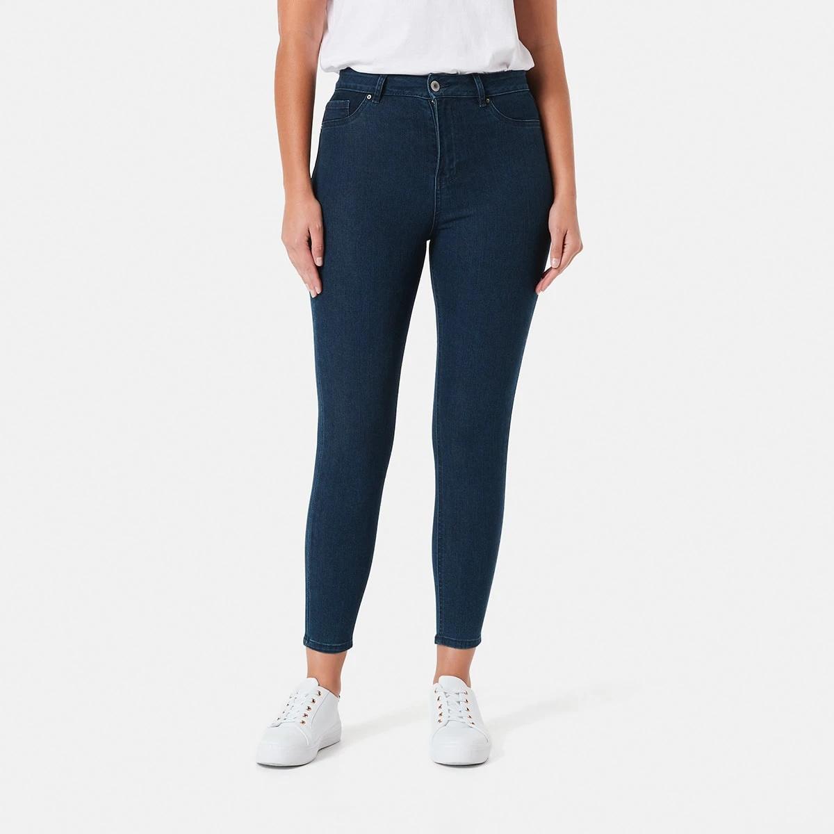 1 High Rise Ankle Length Skinny Jeans Ind Wsh, 1 of 4