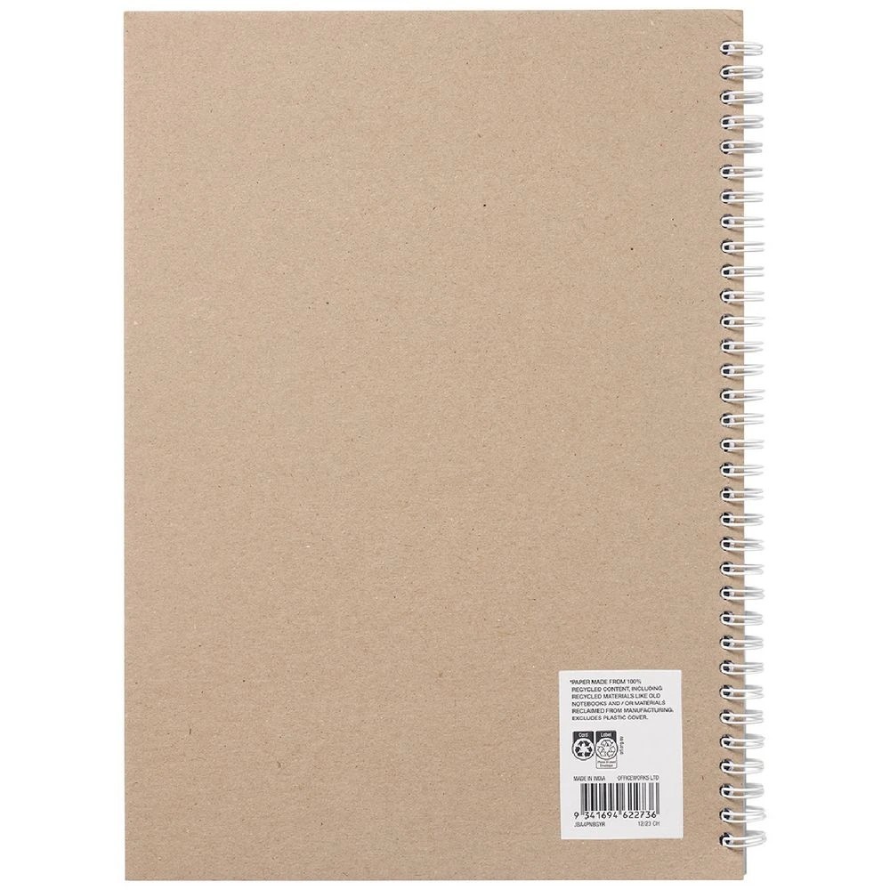 2 J.Burrows A4 Recyled PP Notebook 120 Page Grey, 2 of 3