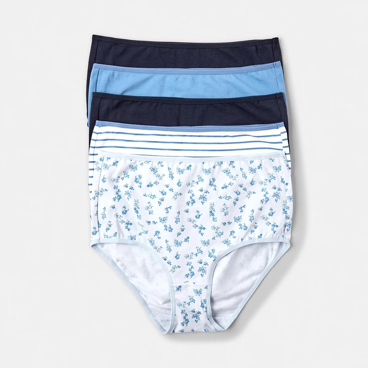 1 5 Pack Cotton Stretch Full Briefs MARINER MULTI, 1 of 10