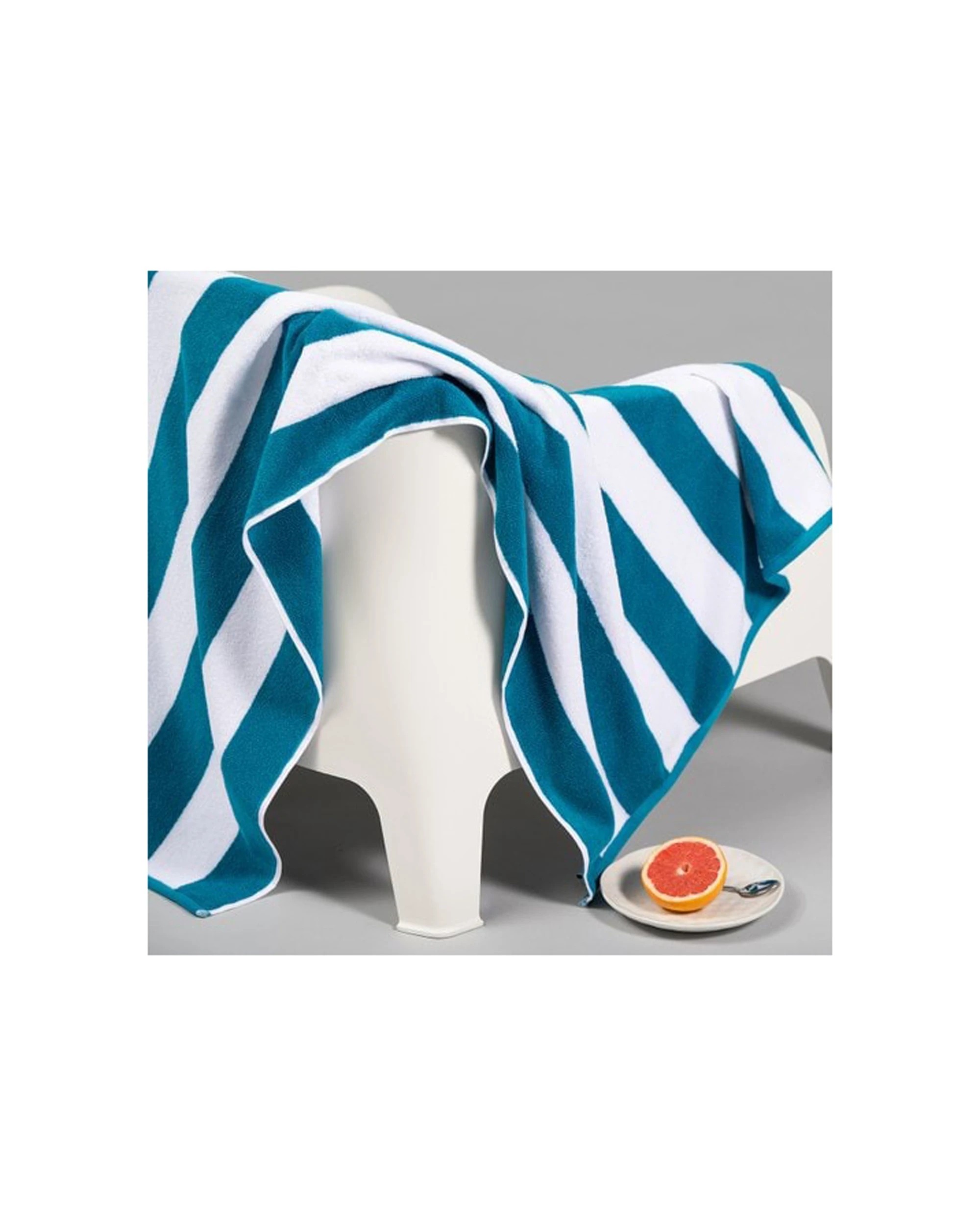 2 CANNINGVALE Striped Cabana Cotton Terry Beach Towel Soft Absorbent - Multi, 2 of 3