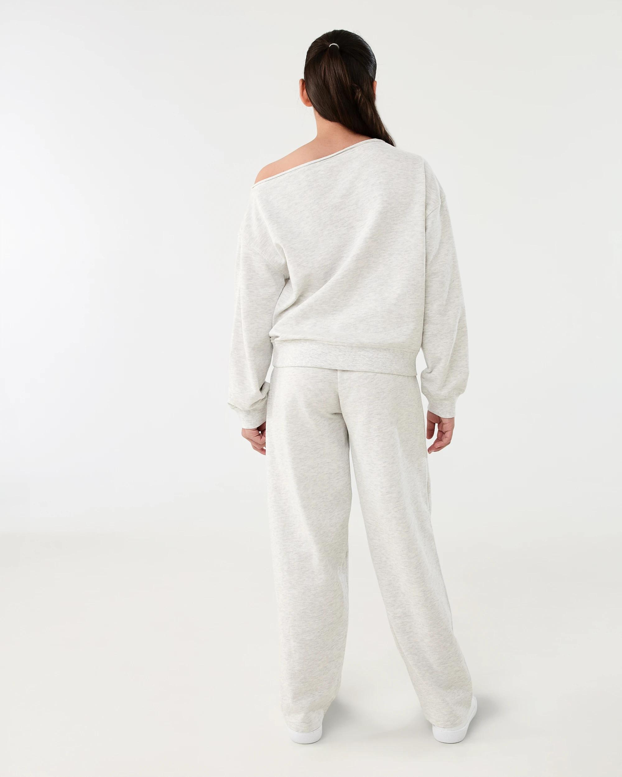 7 Barrel Leg Trackpants Wht Marle, 7 of 8