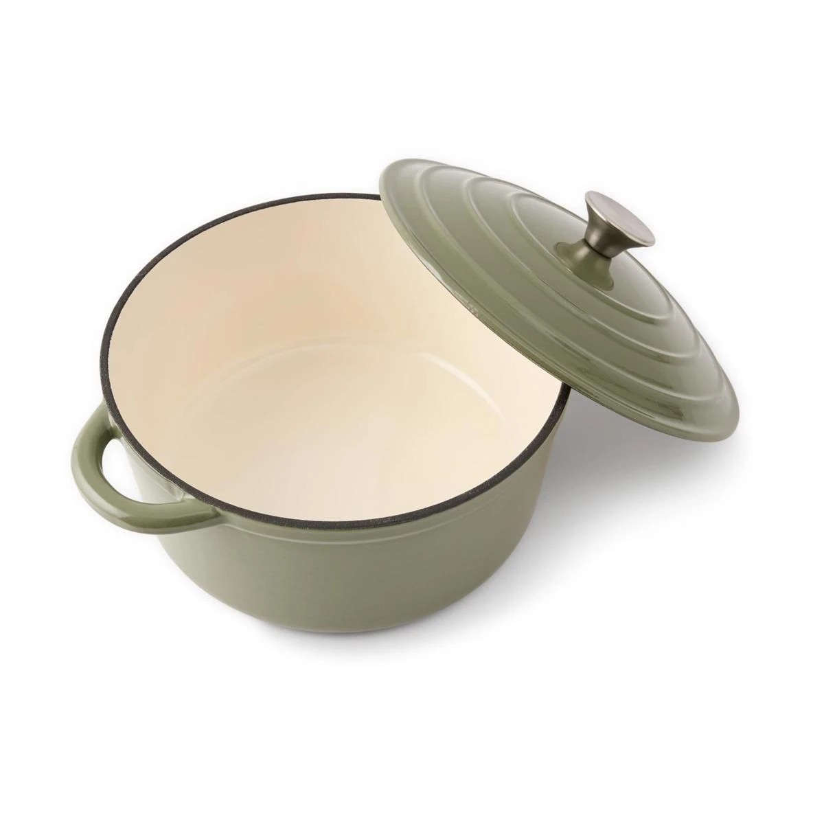 2 5L Cast Iron Casserole - Green, 2 of 8