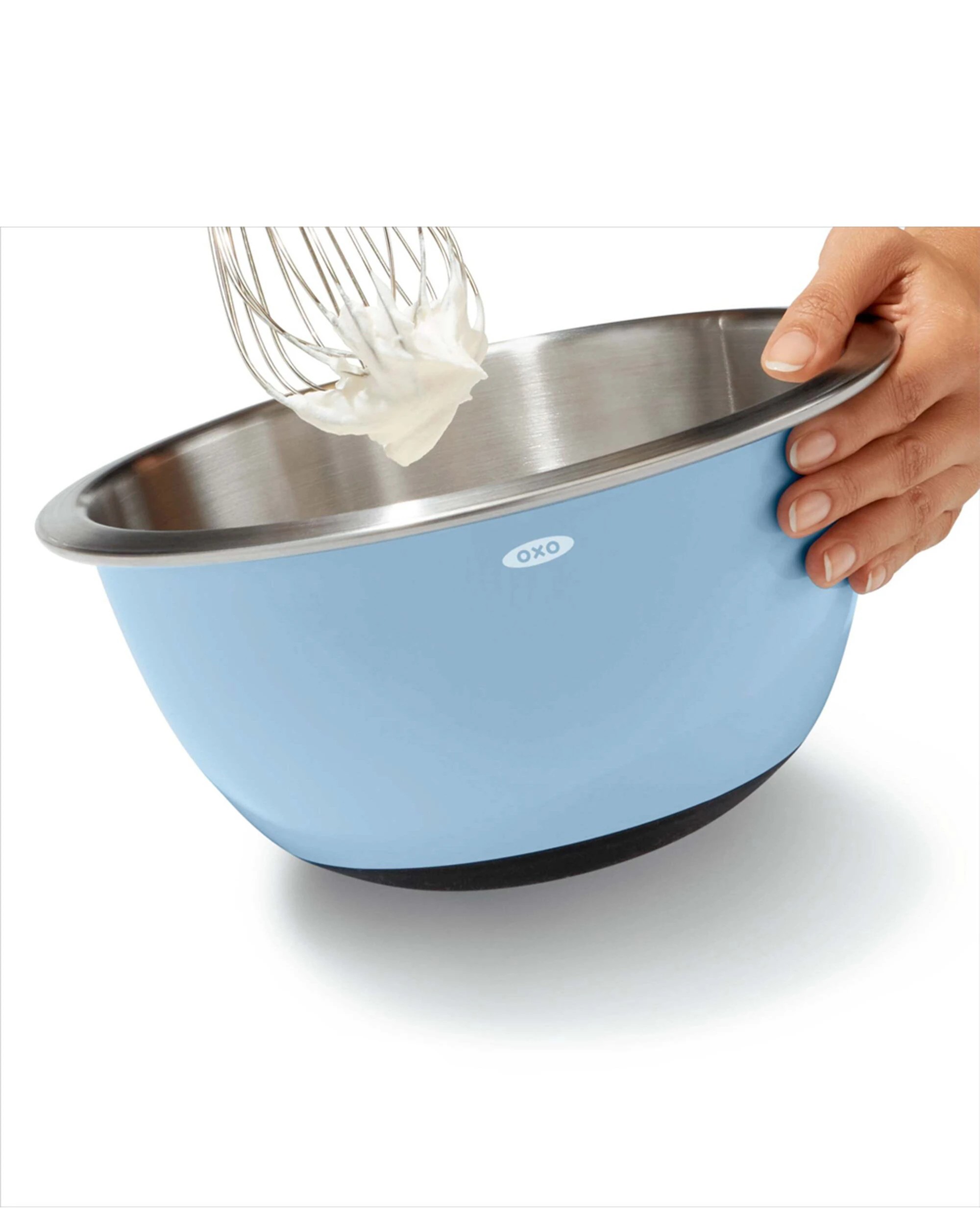 2 Oxo 3pc Good Grips Insulated Mixing Bowl Set Stainless Steel Non Slip Base - Silver, 2 of 8