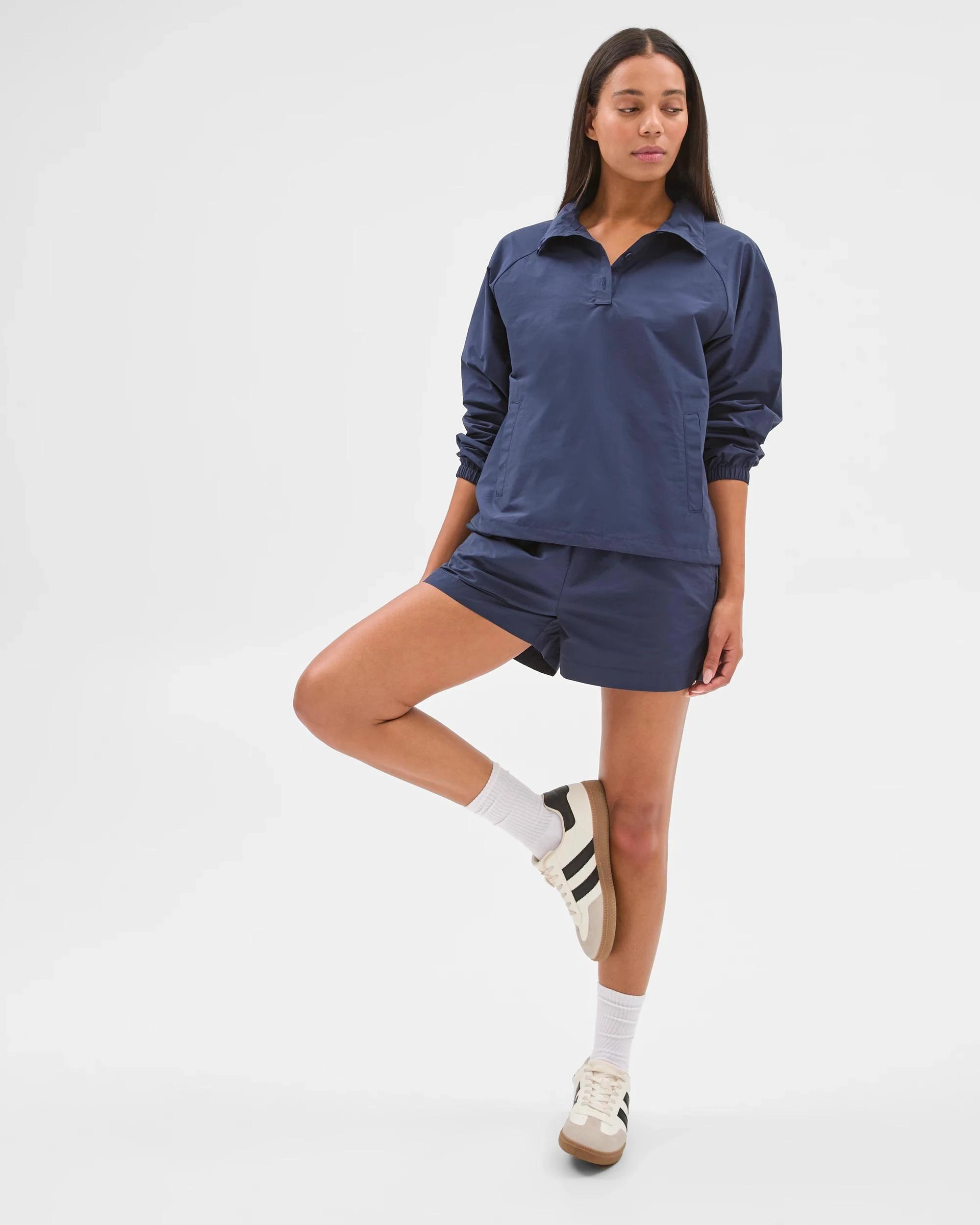 1 Target Active Australian Cotton Blend Woven Polo Anorak NAVY, 1 of 7