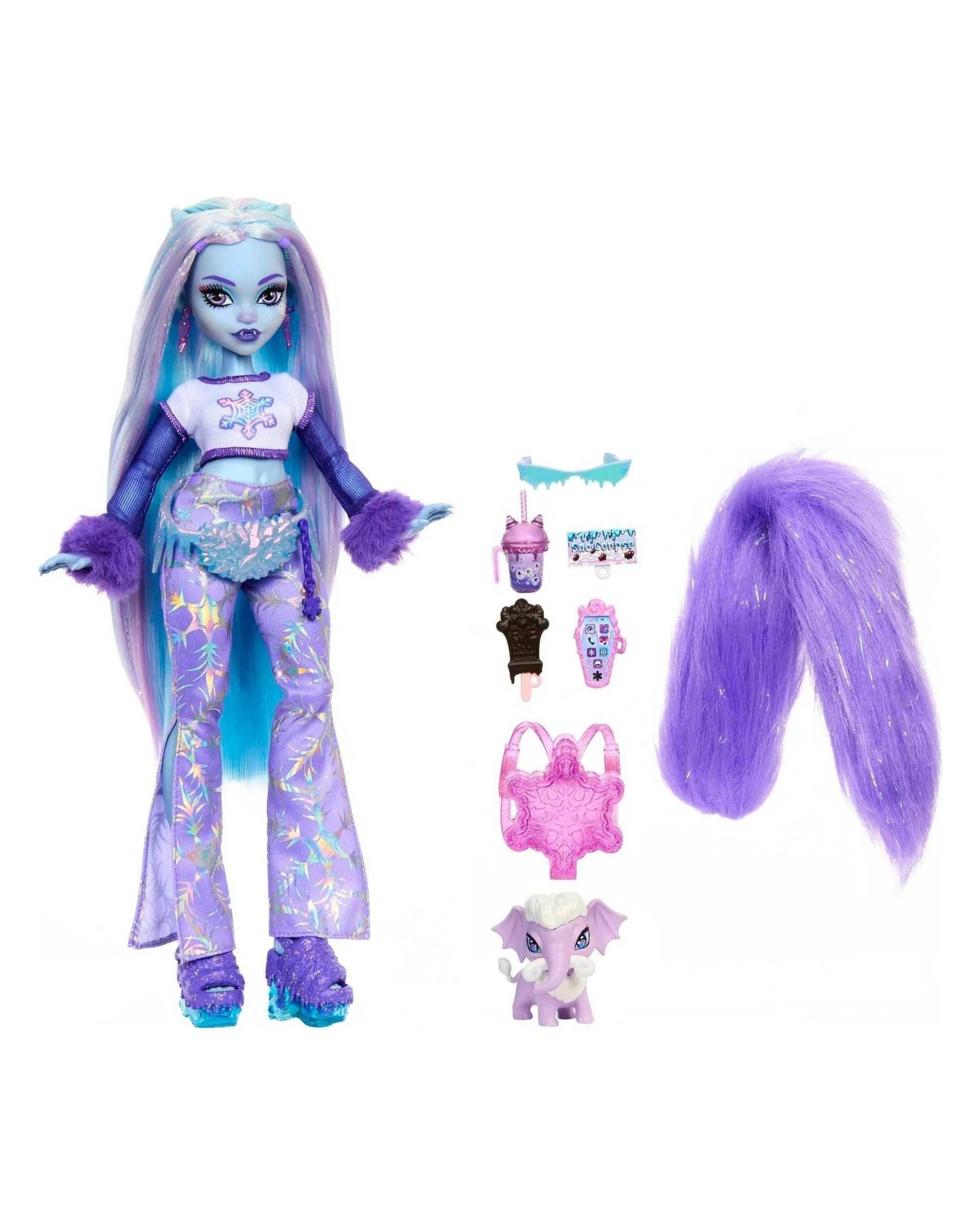 2 Mattel Monster High Abbey Bominable Yeti with Tundra Pet Fashion Doll, 2 of 5