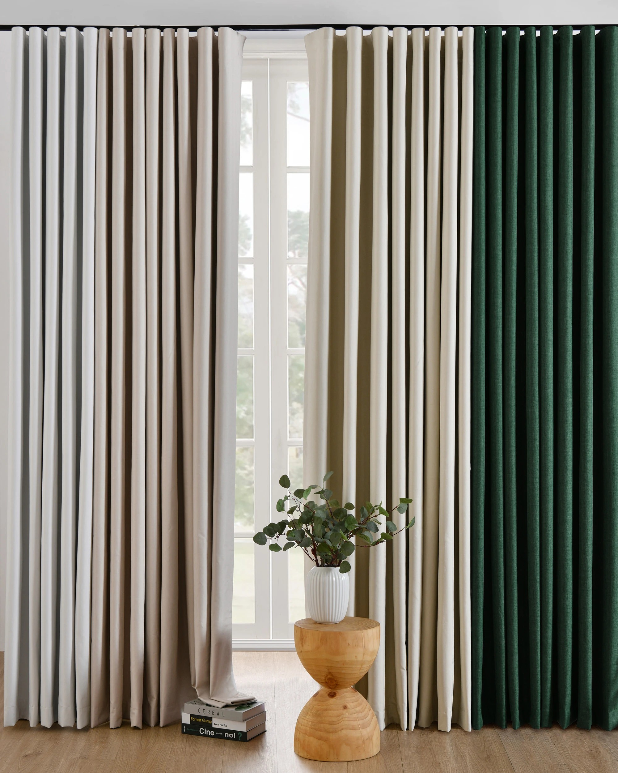 7 Sherwood Alva Faux Linen Blockout S-Fold Curtain 485x280cm - Fits 280cm Track - Oatmeal, 7 of 7