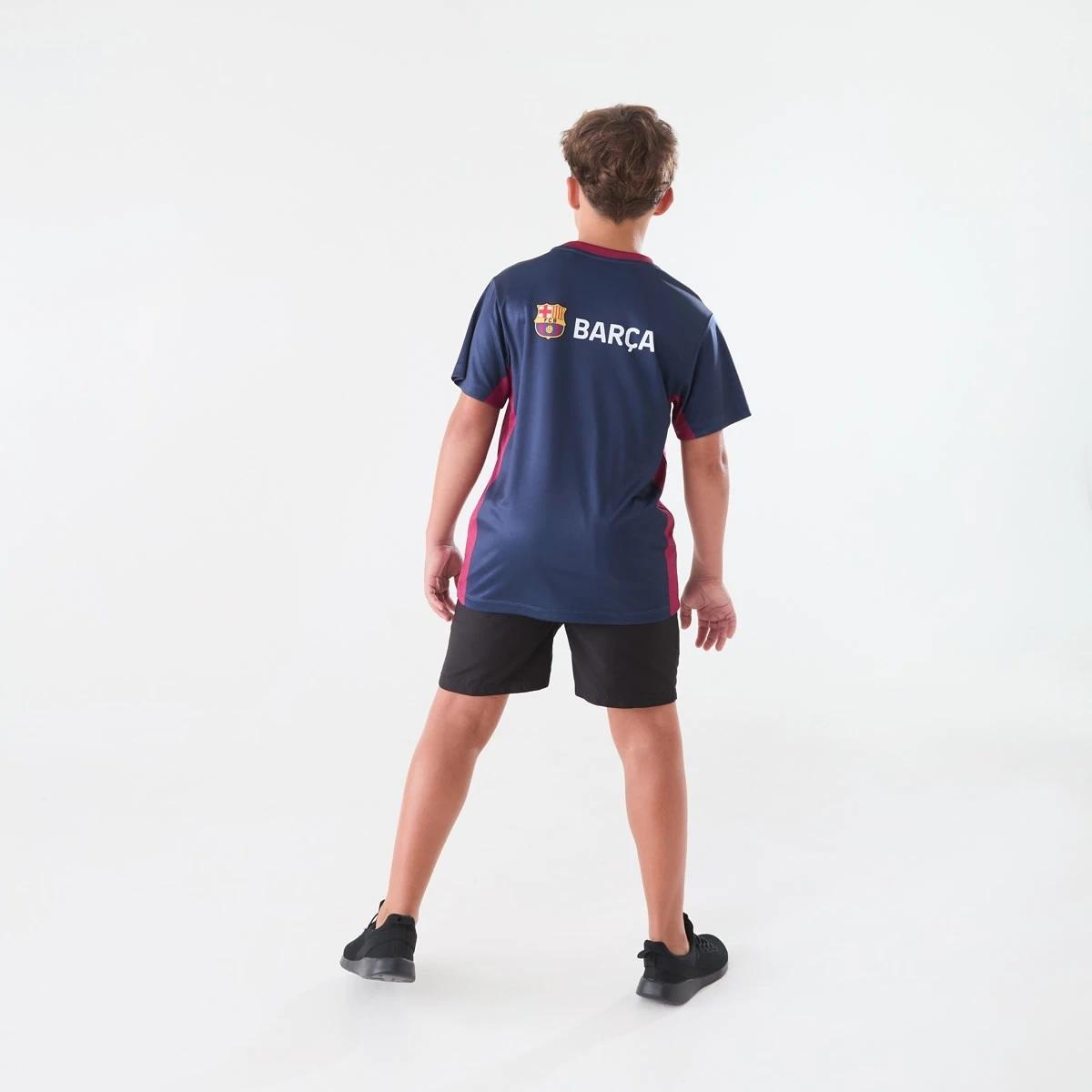 7 Official Youth Barcelona Panel Jersey T-shirt Navy, 7 of 7
