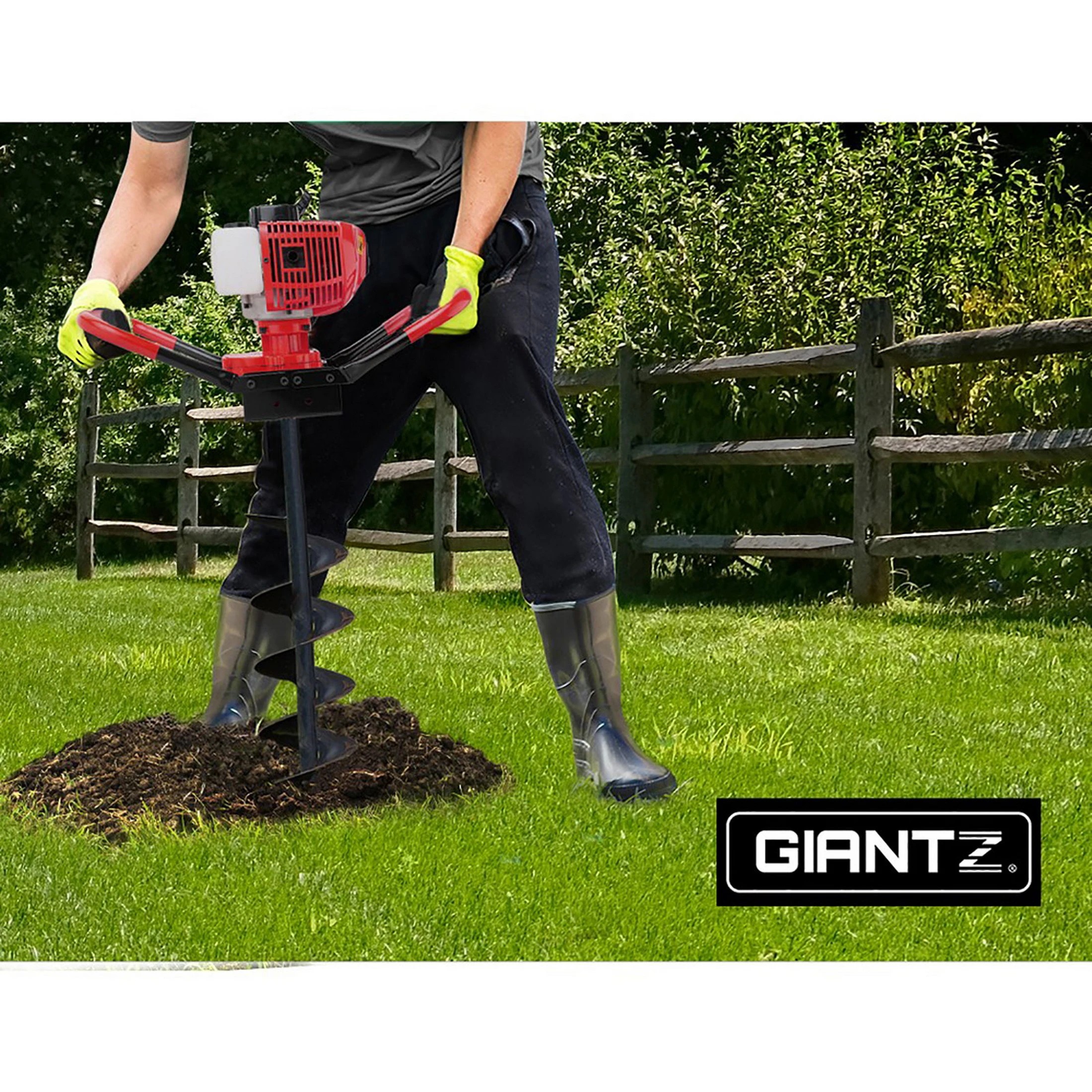 4 Giantz Post Hole Digger Motor Only Petrol Engine - Red, 4 of 5