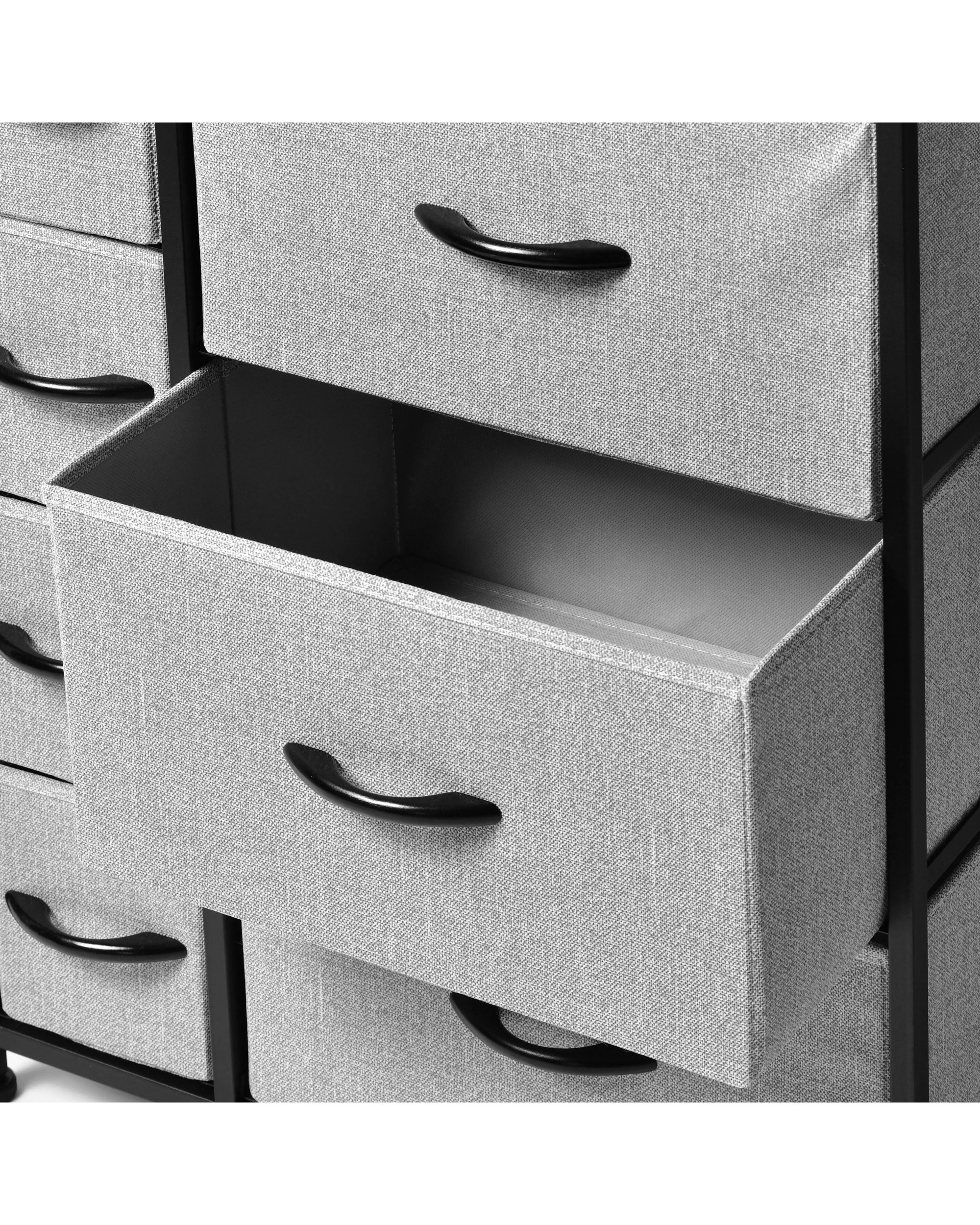 5 Sherwood Luna 7 Drawer Fabric Home Storage Dresser - Grey, 5 of 8