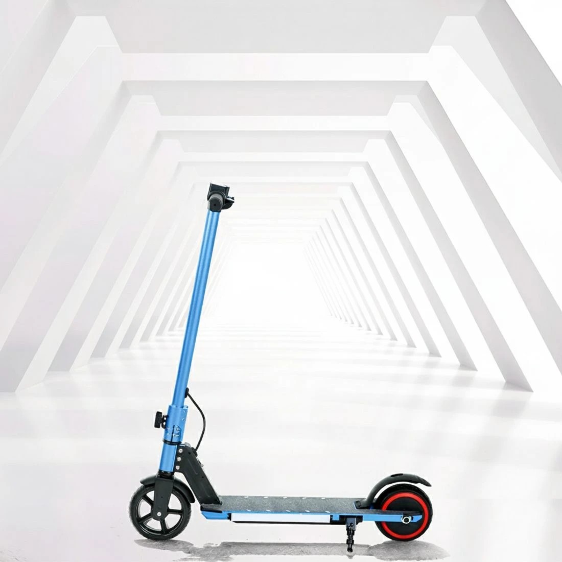 2 Electric Scooter 130W 16KM/H LED Light Folding Portable Riding Commuter - Blue, 2 of 4