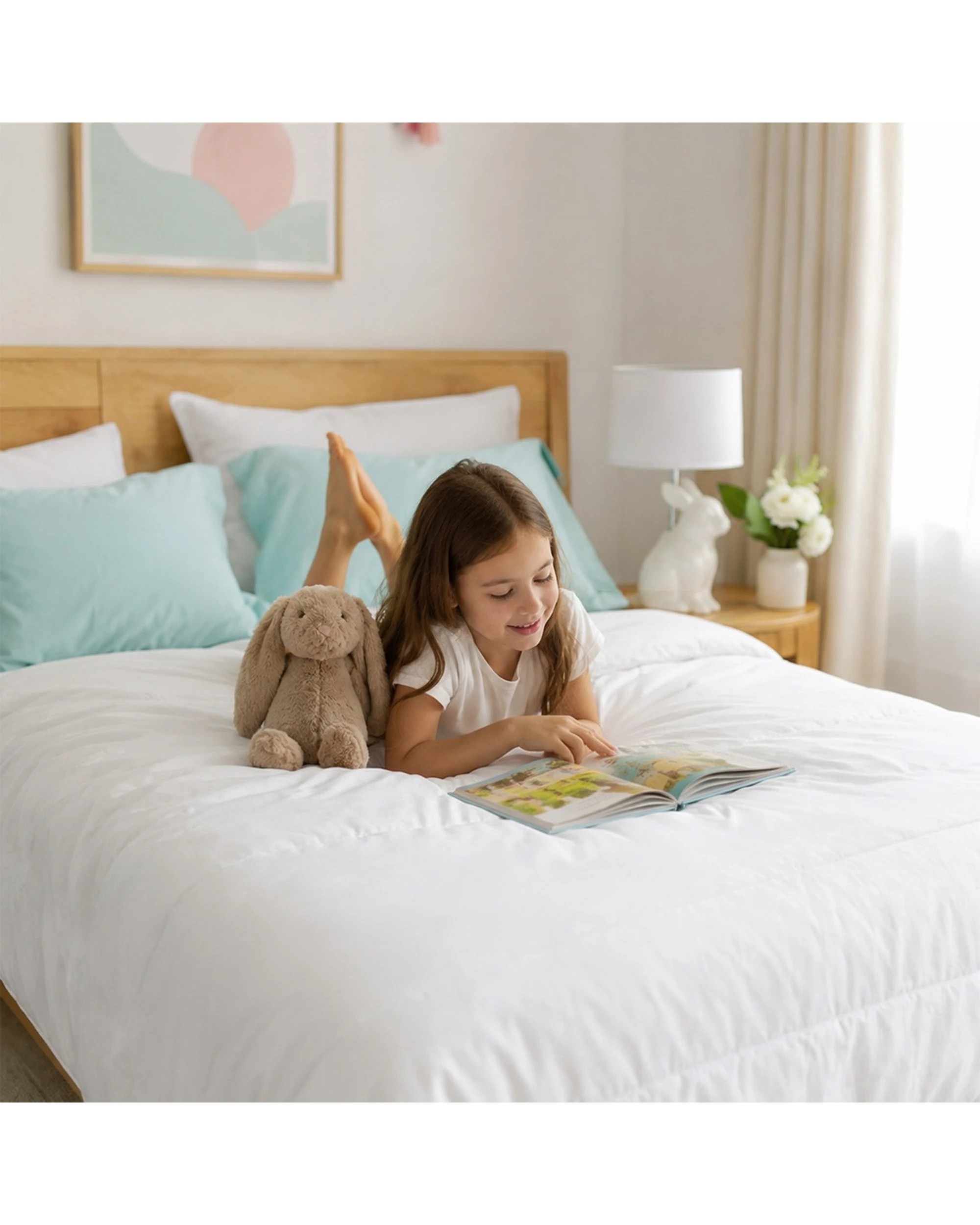 4 Tontine Kids My First Doona Cotton Cover All Season Warmth Quilt Single 3y+ - Single Bed - White, 4 of 4