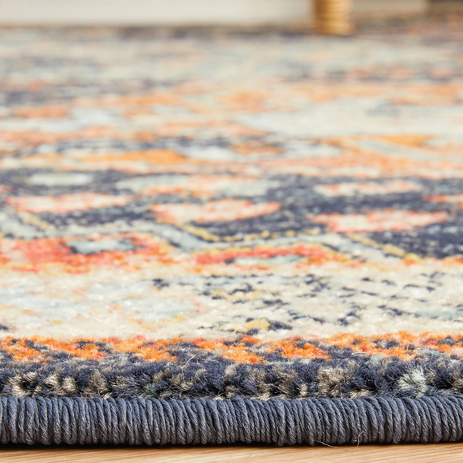 7 Common Ground Rugs Eterna 854 150x150cm - Small Round Power Loomed Pet Friendly Rug - Blue, 7 of 9