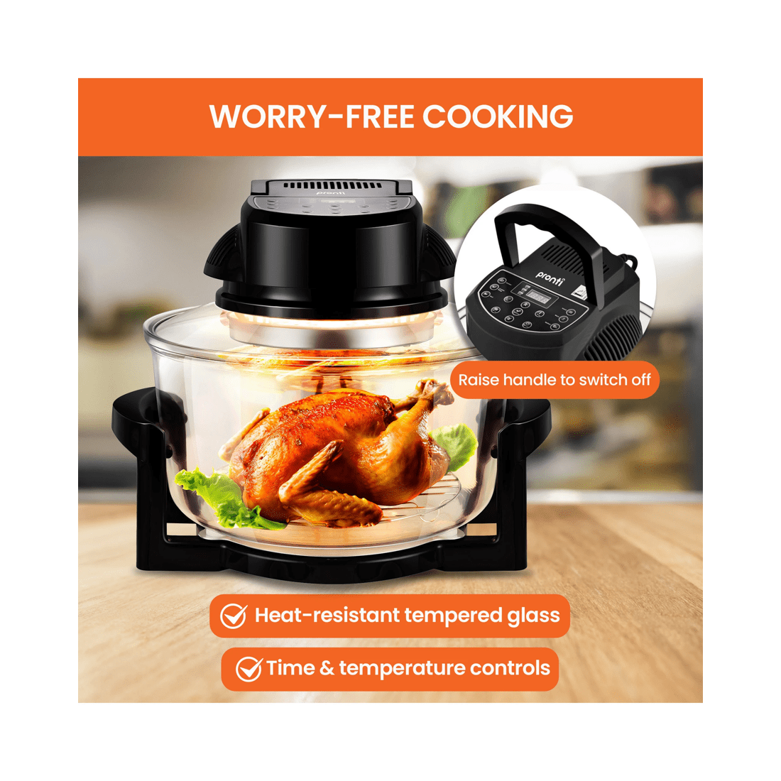 9 Pronti 17l Digital Family Turbo Convection Oven Broiler Cooker - Black, 9 of 10