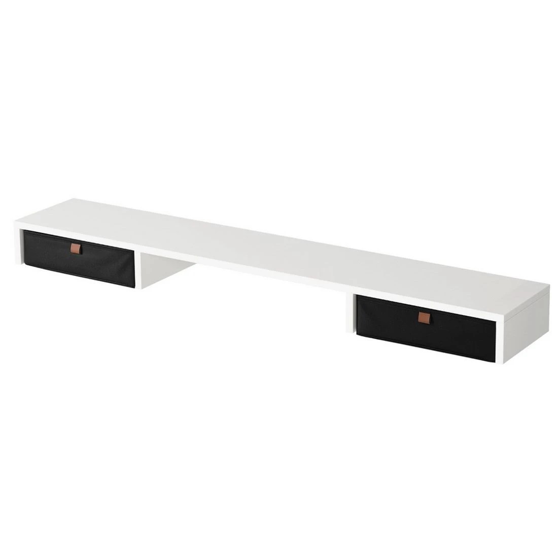 1 Artiss Standing Desk Desktop Storage Rack Shelf Removable Bookshelf Drawer 120cm - White, 1 of 4