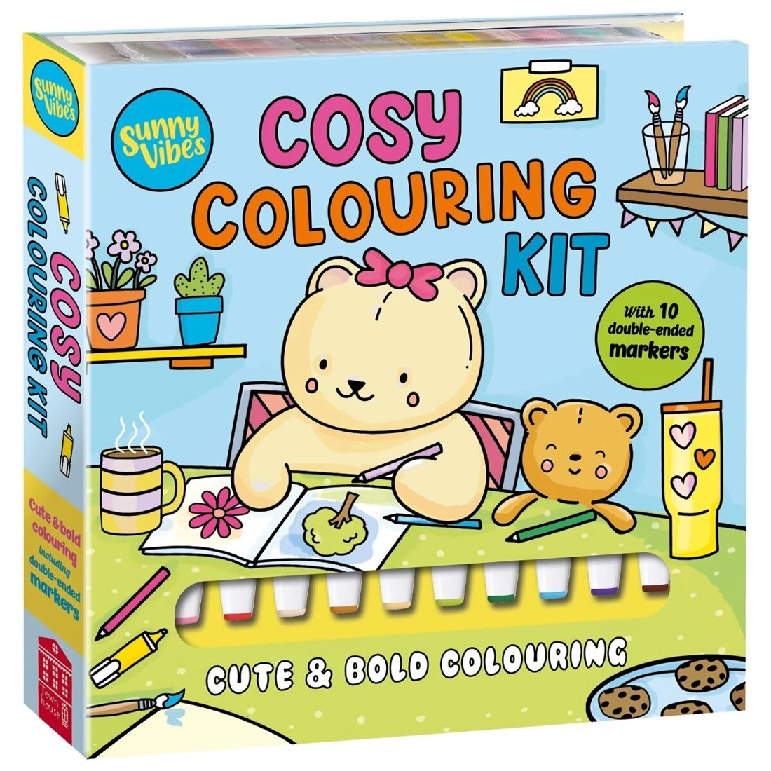 1 Sunny Vibes Cosy Colouring Kit - Book, 1 of 3