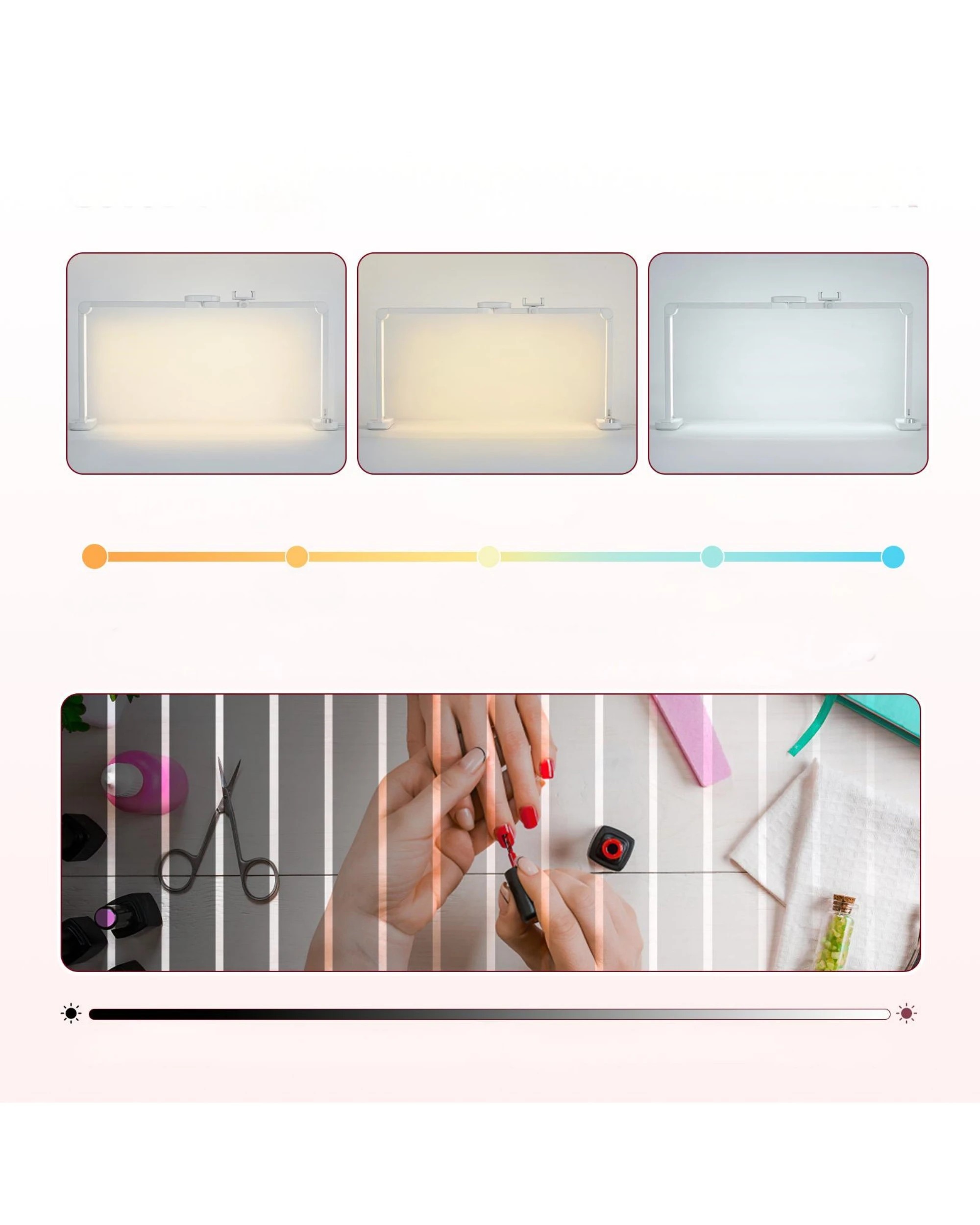 4 Advwin Foldable Nail Tech Lamp for Desk - White, 4 of 8