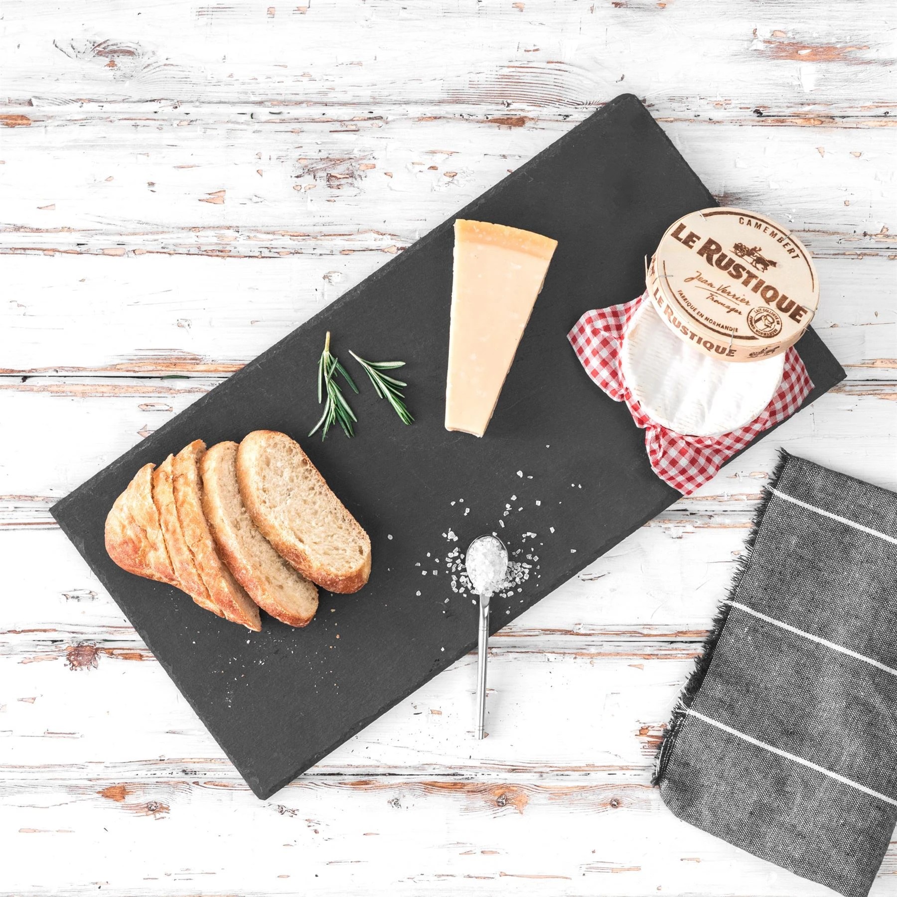 2 Argon Tableware Slate Food Starter Side Plate - 29 x 12 cm - Pack of 6 - Grey, 2 of 5