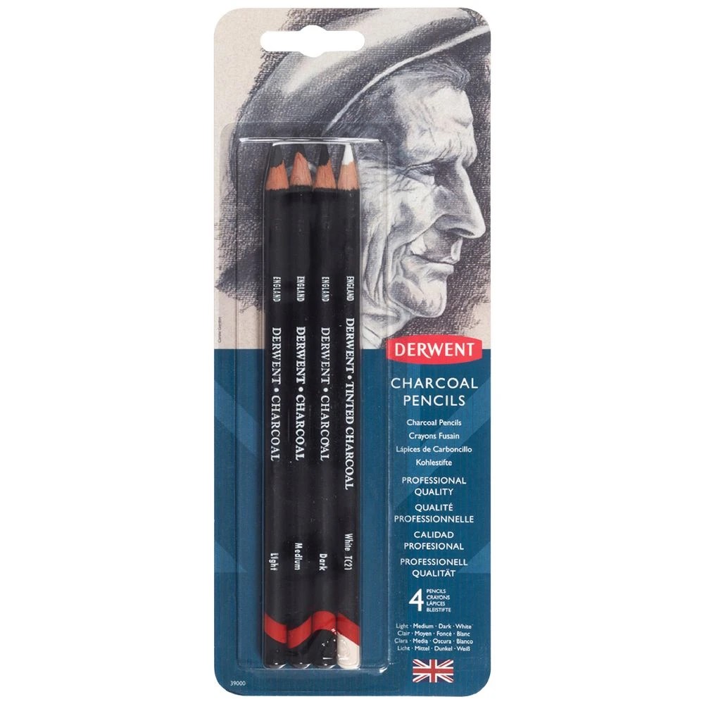 1 Derwent Charcoal Pencils 4 Pack, 1 of 1