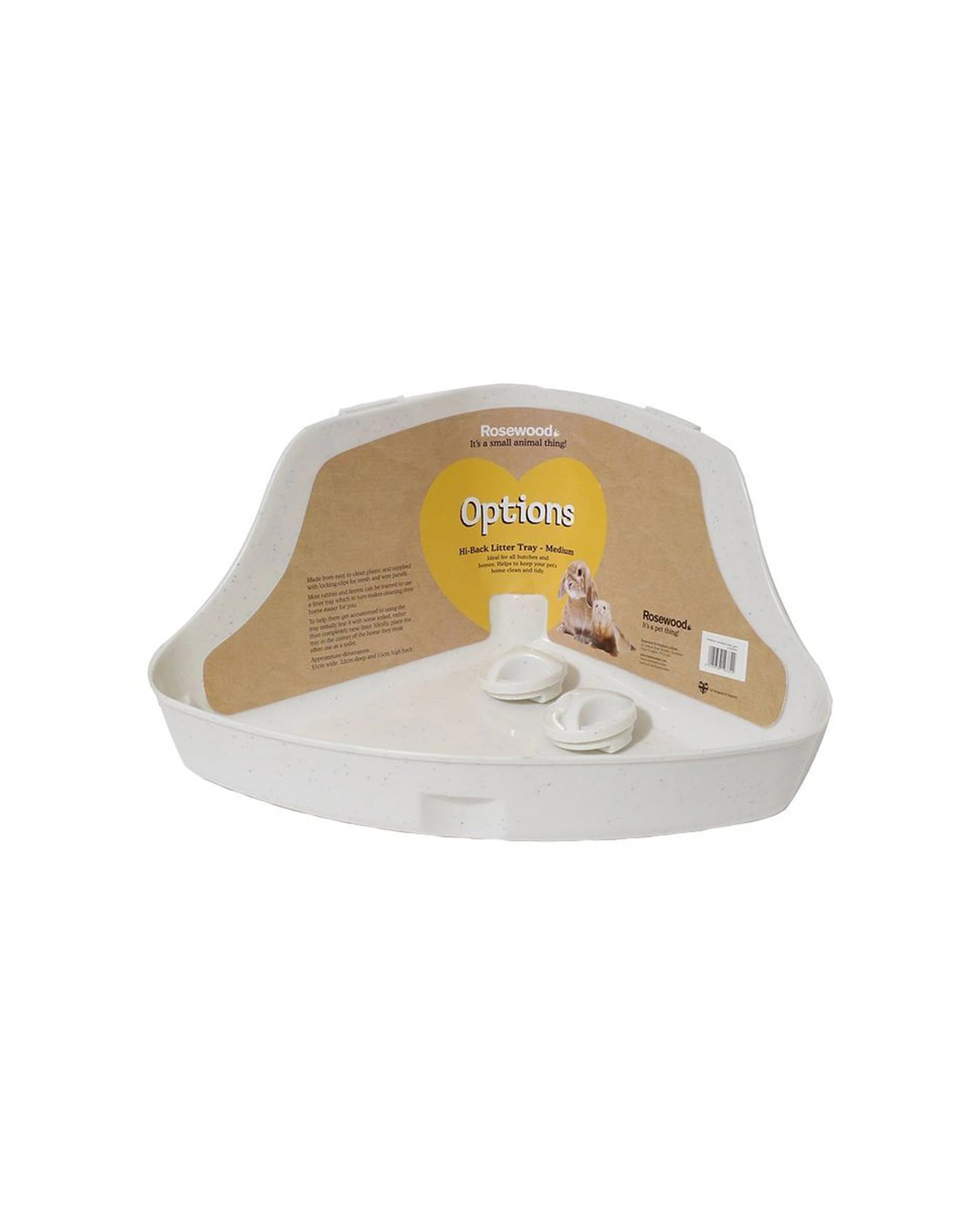 3 Rosewood Medium Corner High-backed White Pet Litter Tray For Small Pets Ferrets Rabbits
 - White, 3 of 3