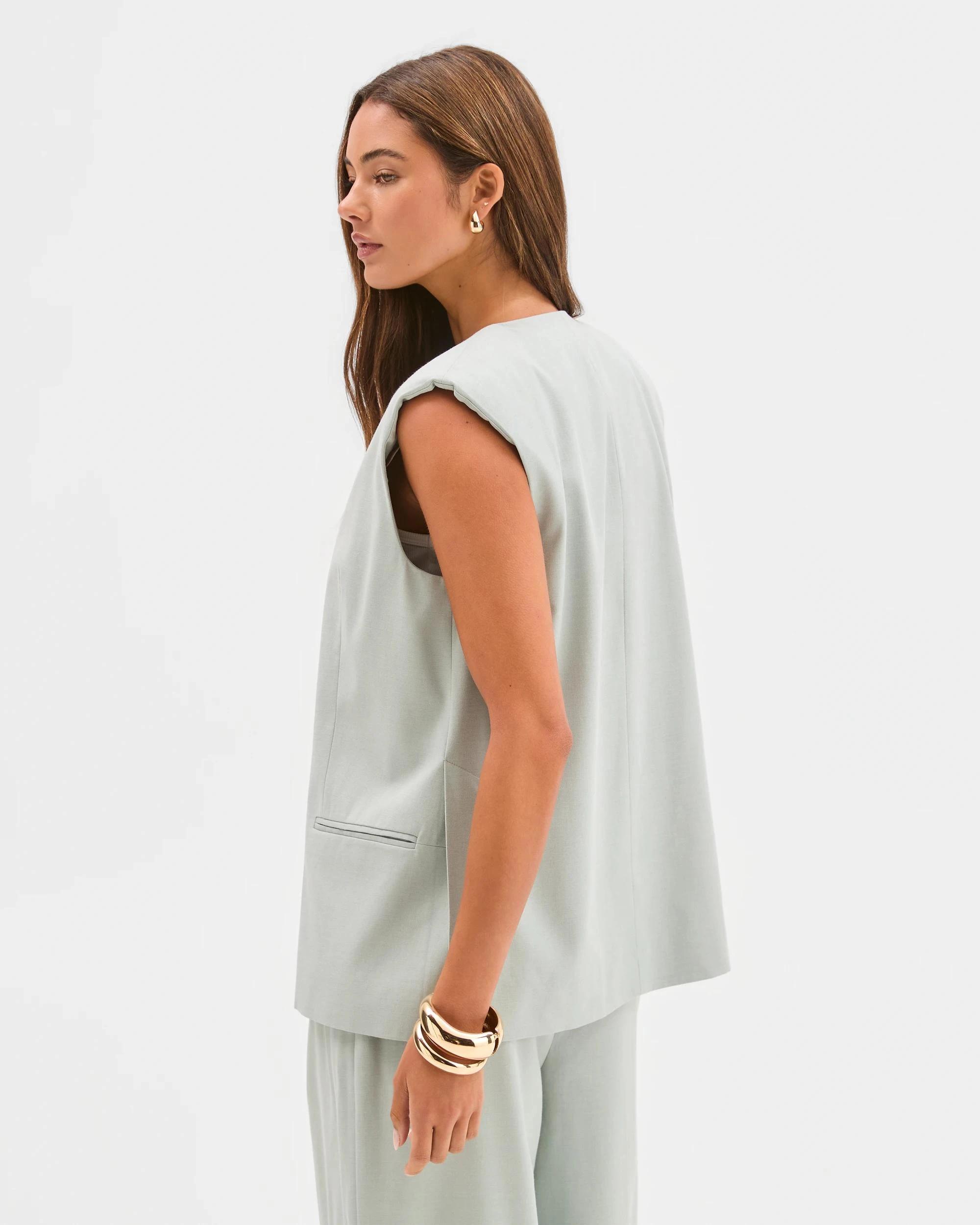 7 Lily Loves Oversized Vest SKY GREY, 7 of 7