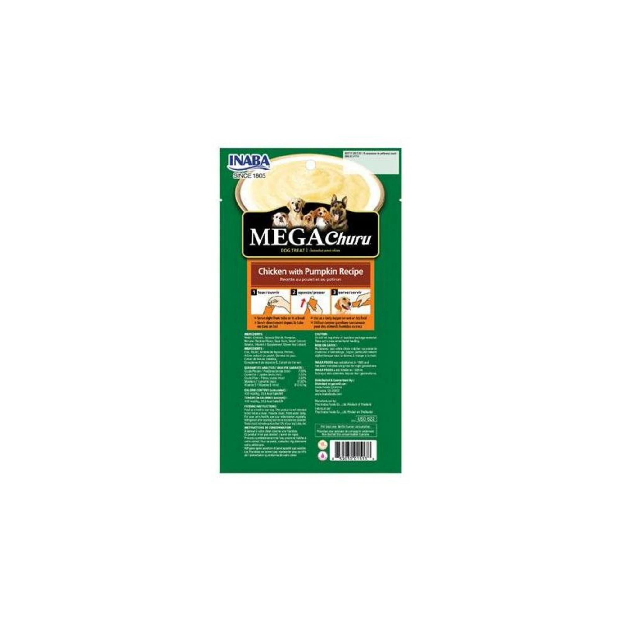 2 Inaba Dog Mega Churu Puree Chicken Pumpkin 144g 6pk, 2 of 2