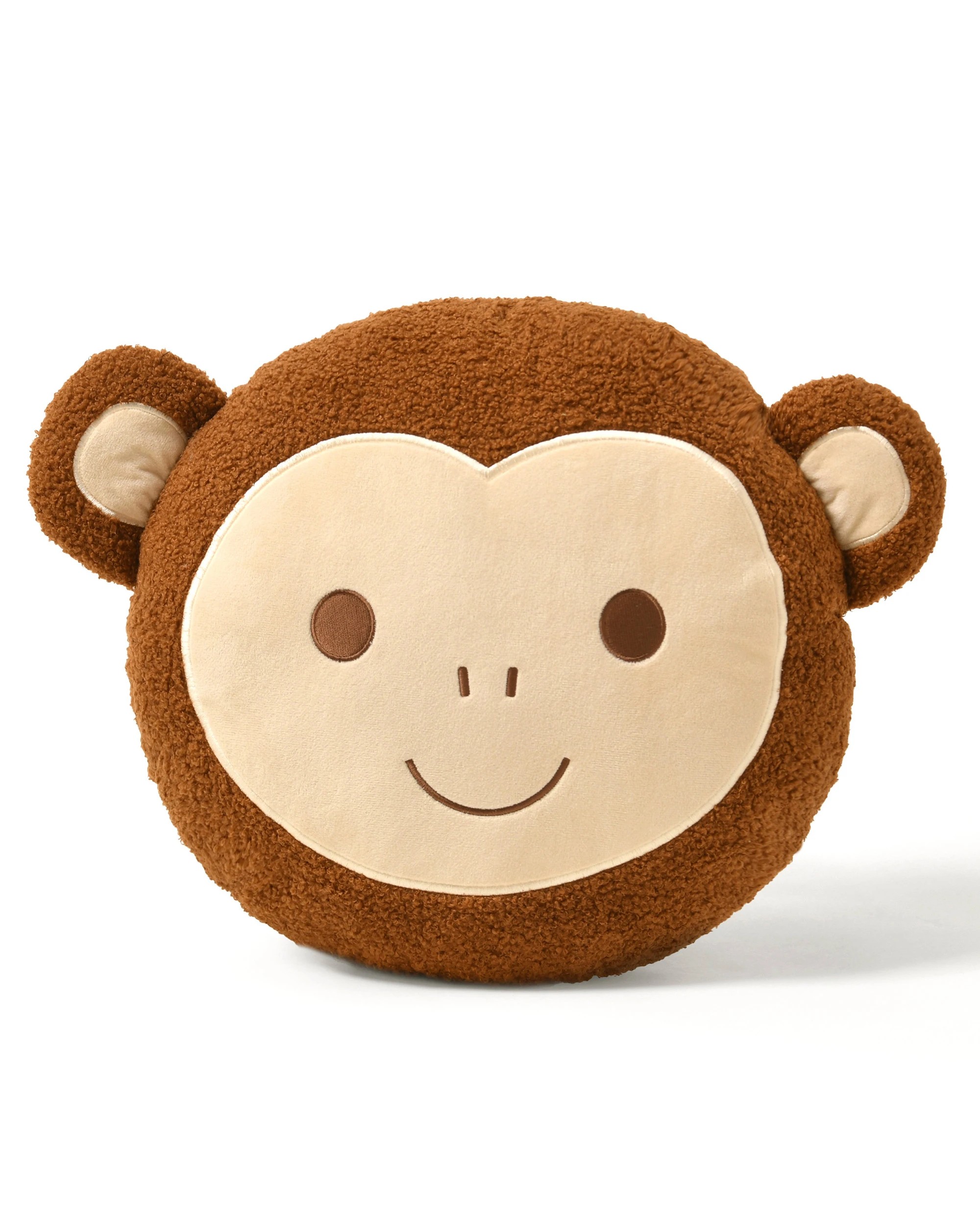 2 Jack & Ava Bongo the Monkey Boucle Fleece Cushion - Brown, 2 of 5