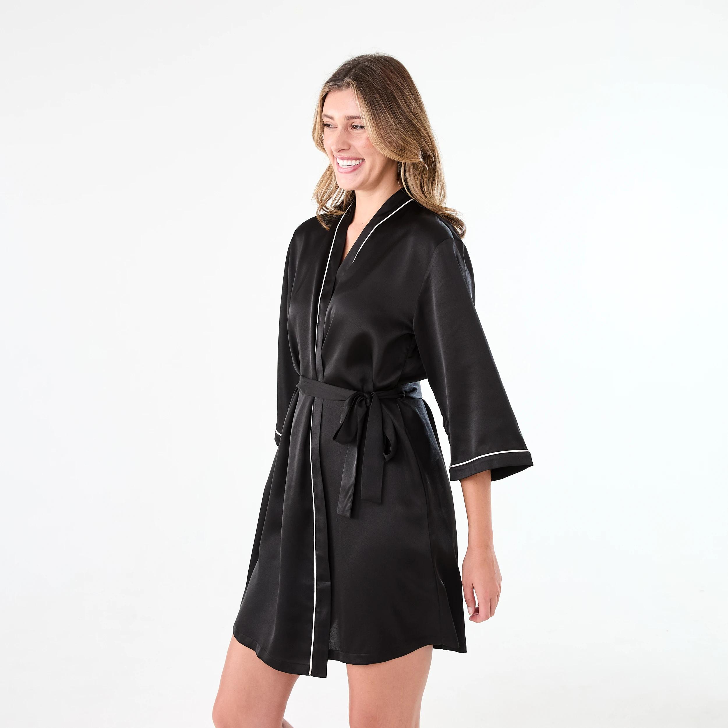 2 Satin Gown Black, 2 of 7