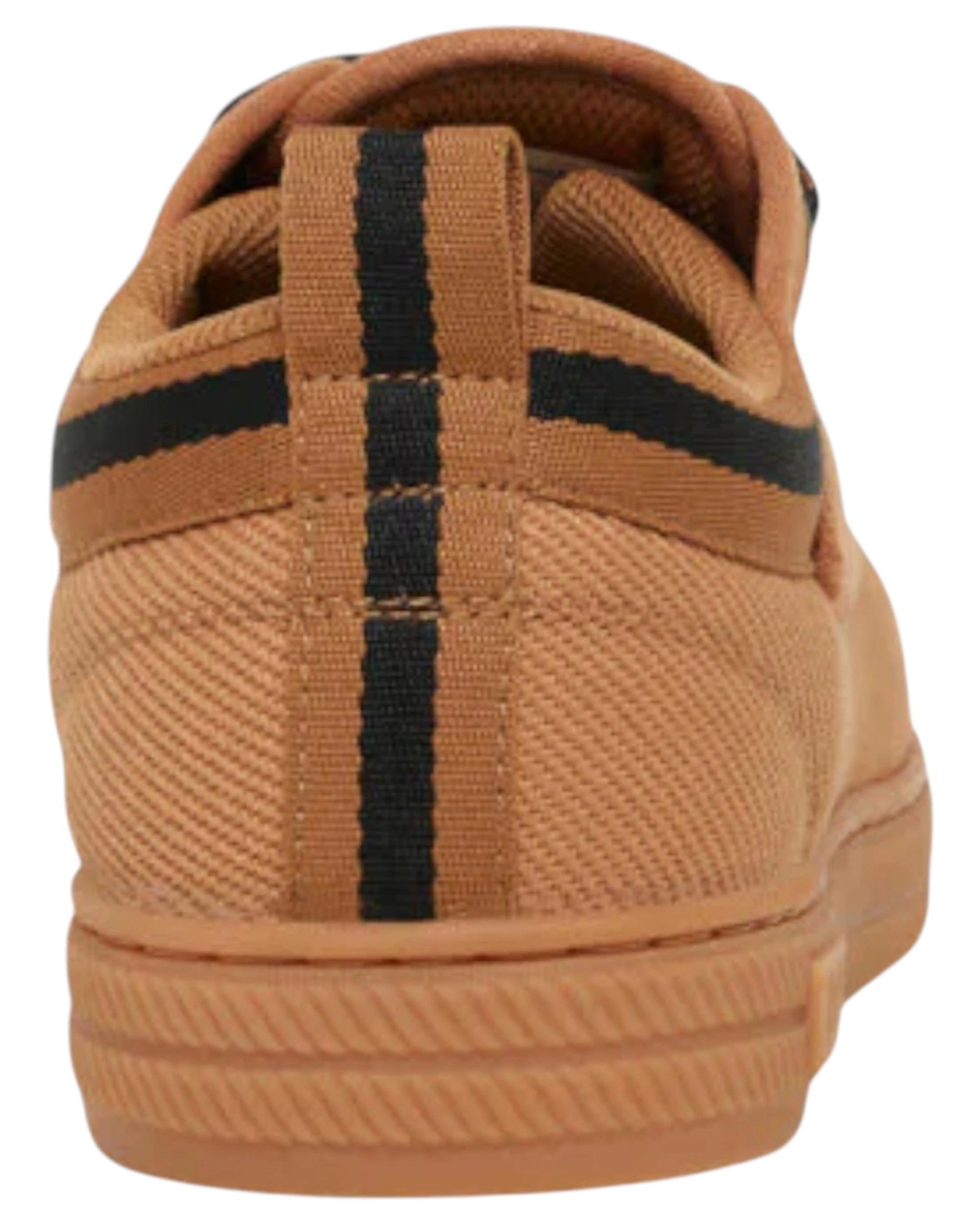 4 Volley Mens Safety Canvas Steel Toe Caps Work Lace Up Shoes - Tan/Gum TAN, 4 of 5