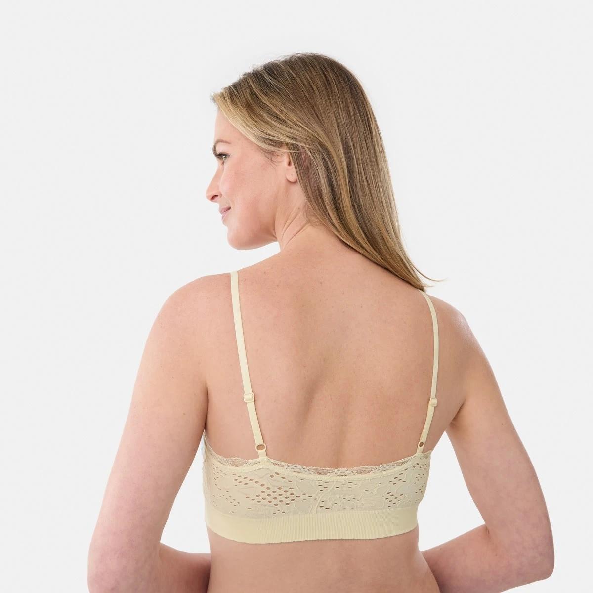 3 Wirefree Seamfree Floral Bralette LEMON ICING, 3 of 5
