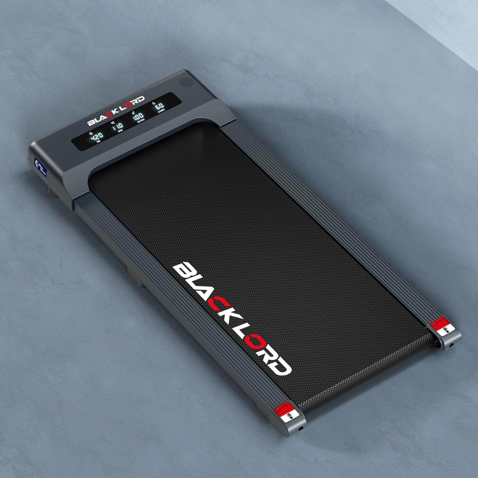 2 Black Lord Treadmill Electric Walking Pad Under Desk Home Gym 40cm Belt - Grey, 2 of 10