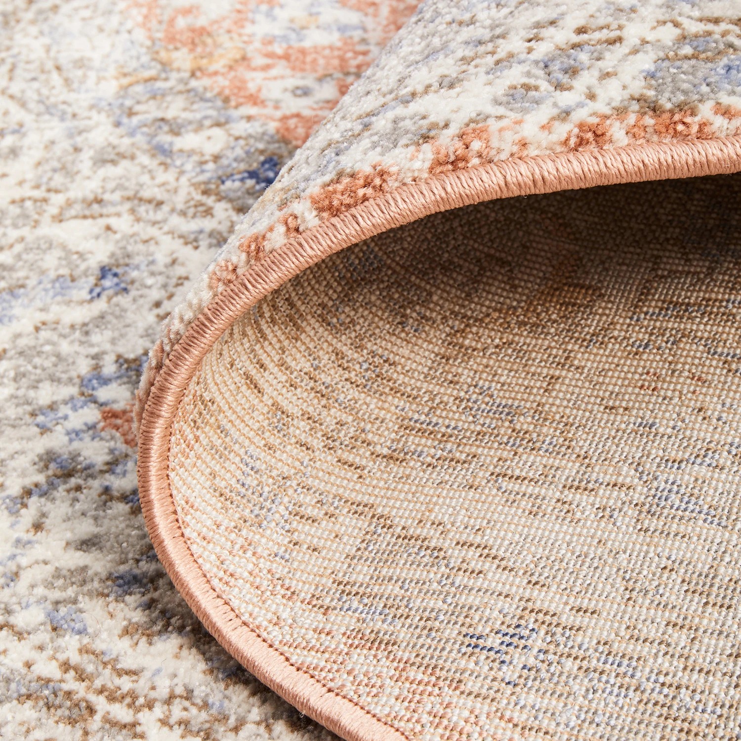 9 Common Ground Rugs Elite Lorissa 240x240cm Round - Large Pet Friendly Rug - Peach - Orange, 9 of 9