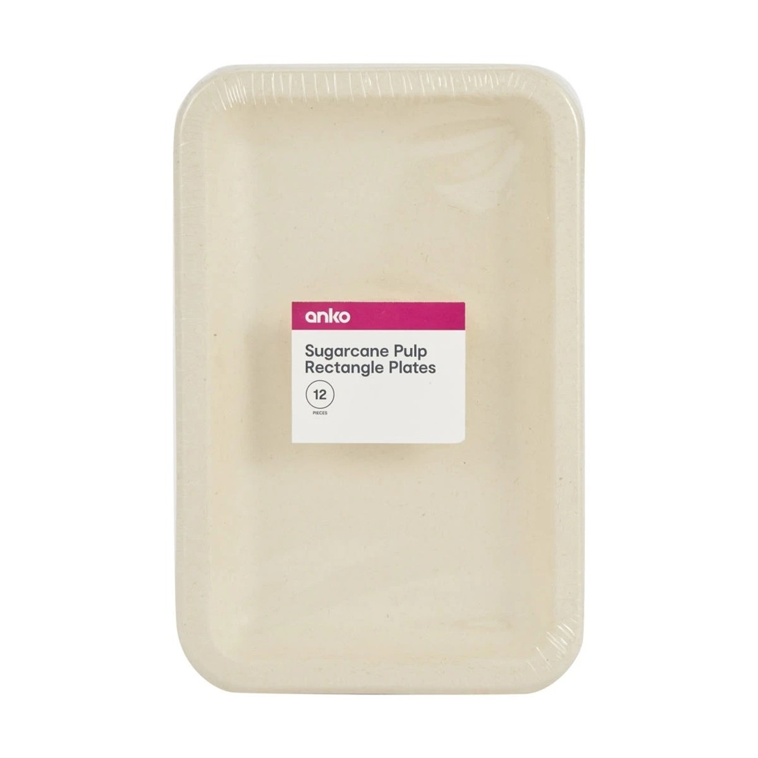 5 12 Piece Sugarcane Pulp Rectangle Plates, 5 of 5